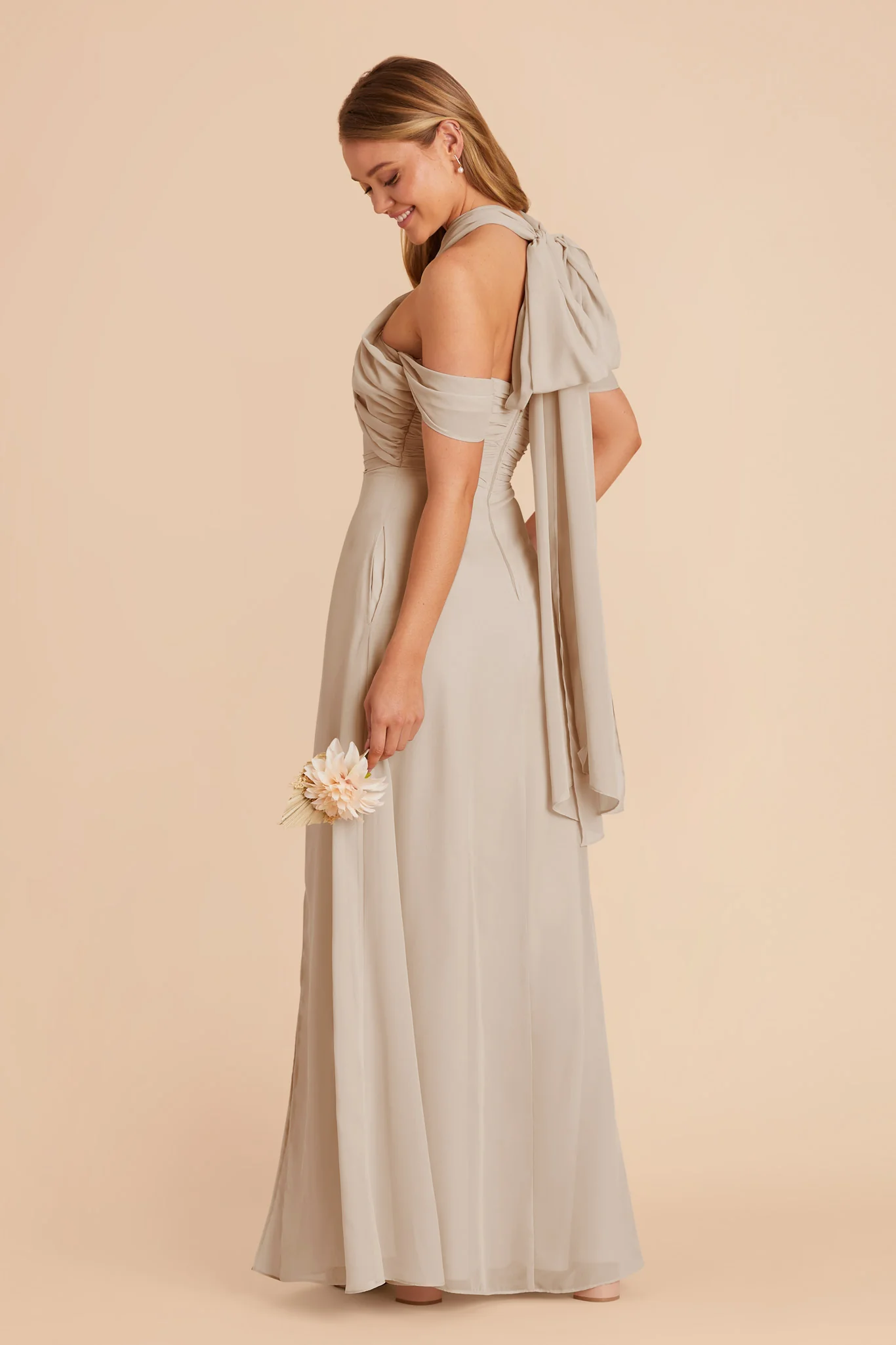 Cara Chiffon Dress - Classic Champagne - Image 6