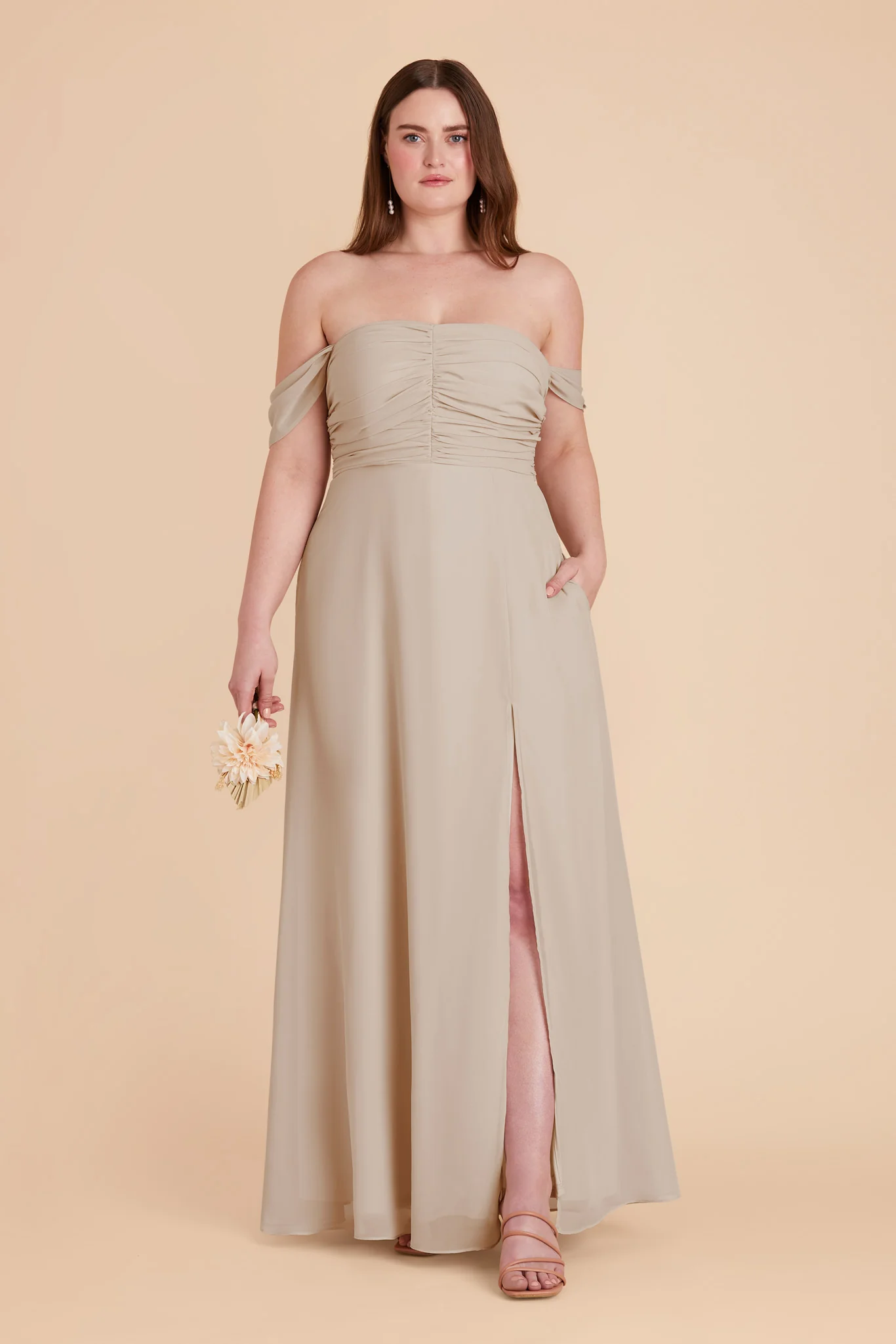 Cara Chiffon Dress - Classic Champagne - Image 9