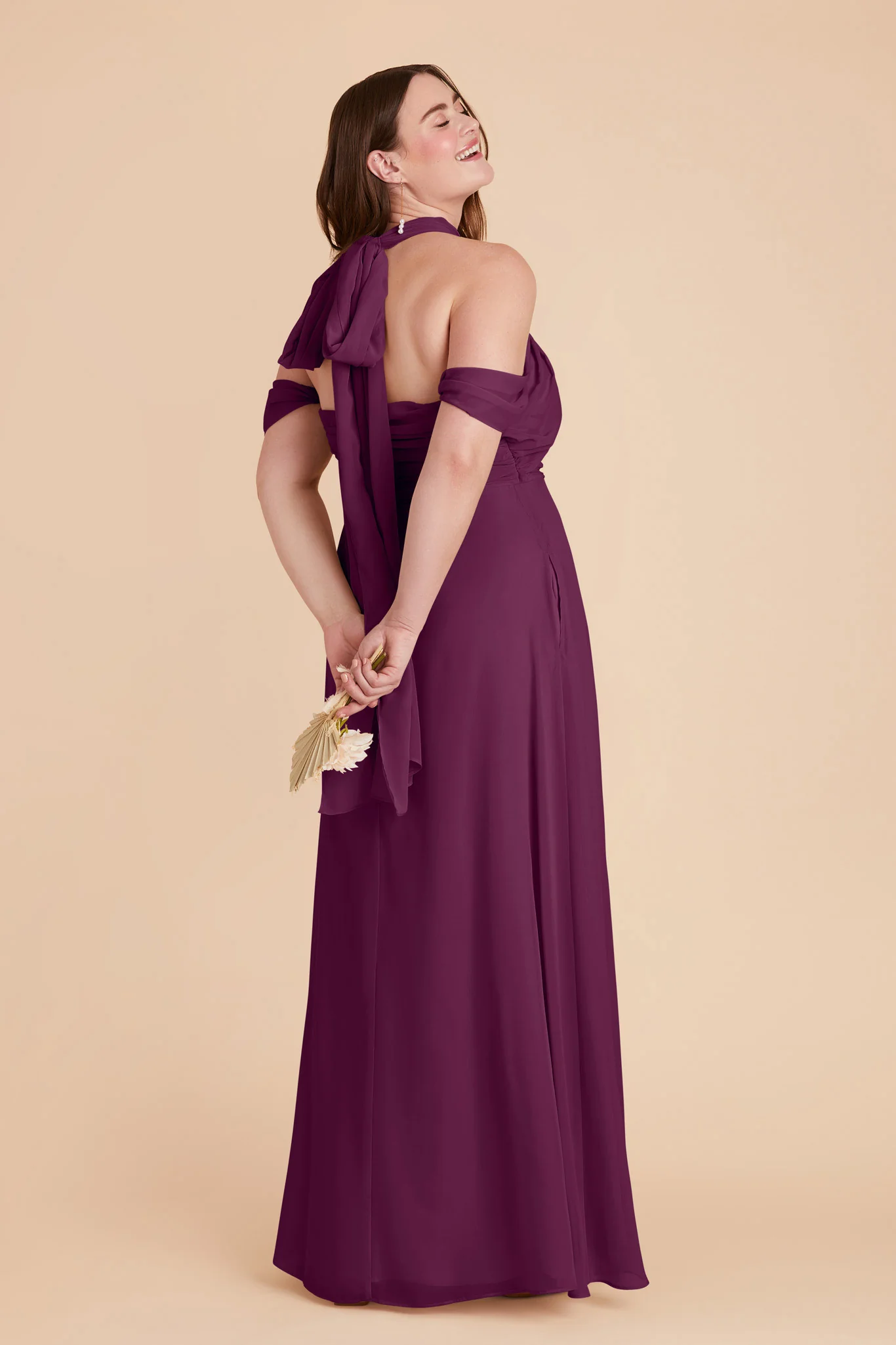 Cara Chiffon Dress - Fig - Image 11