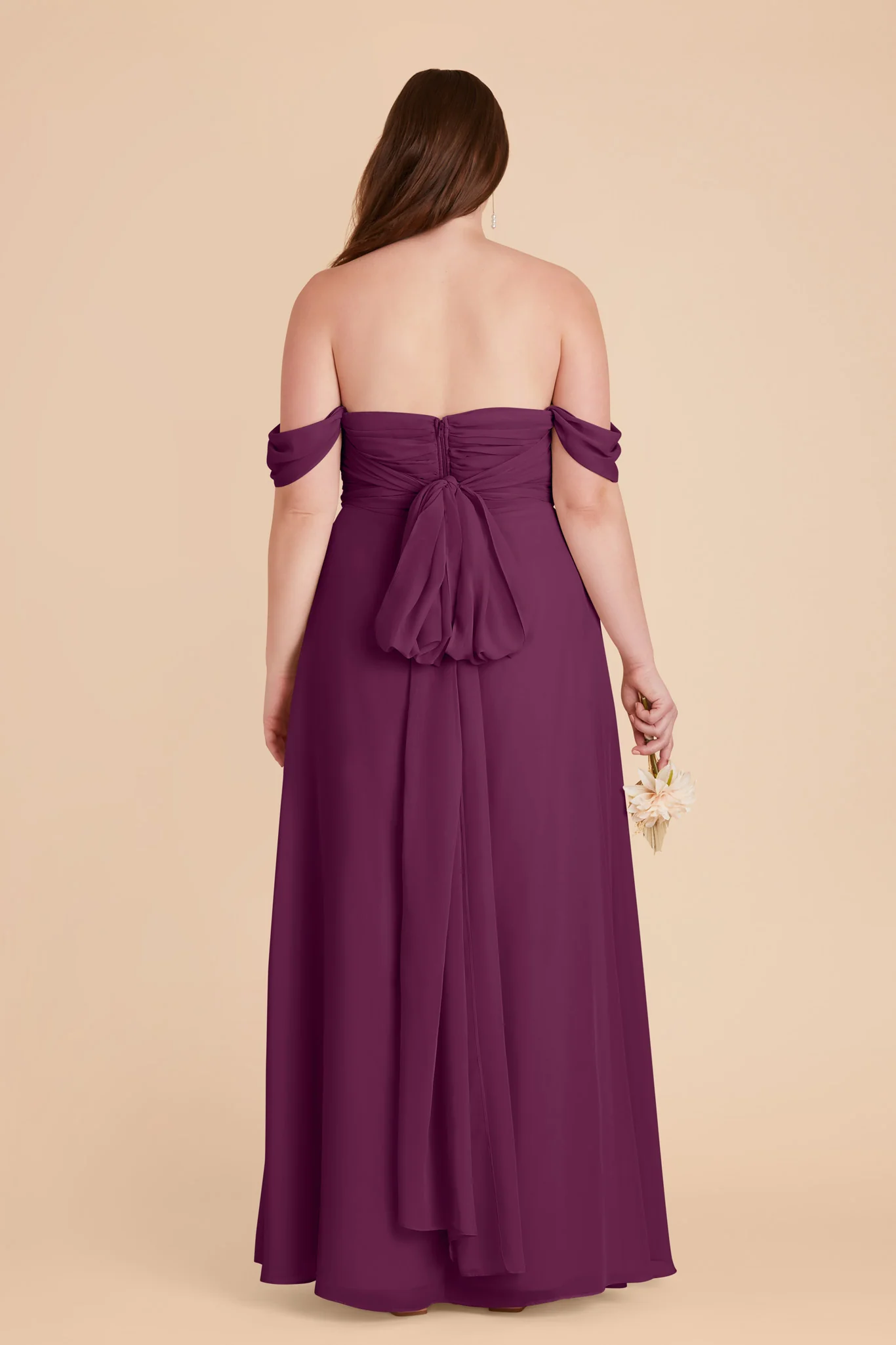 Cara Chiffon Dress - Fig - Image 14