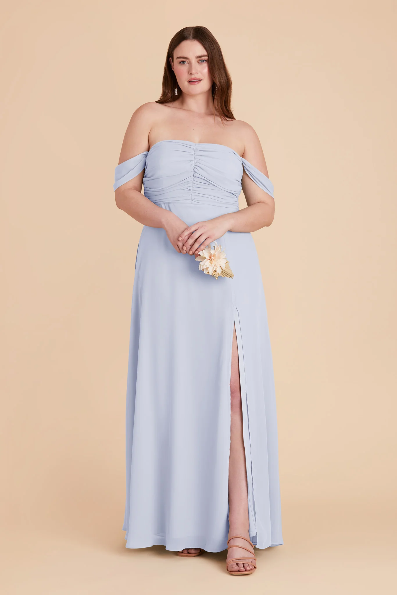 Cara Chiffon Dress - Ice Blue - Image 10