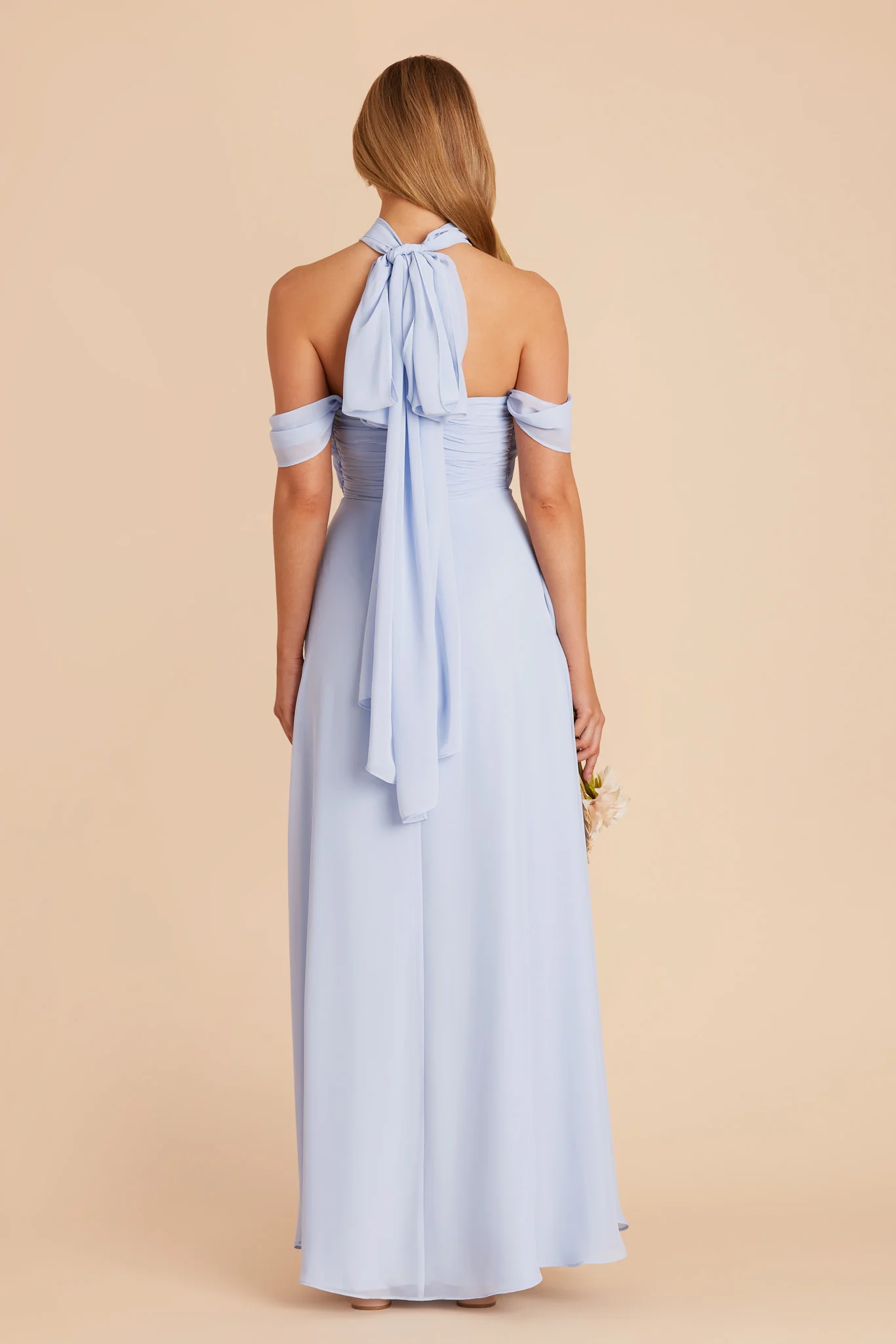 Cara Chiffon Dress - Ice Blue - Image 7