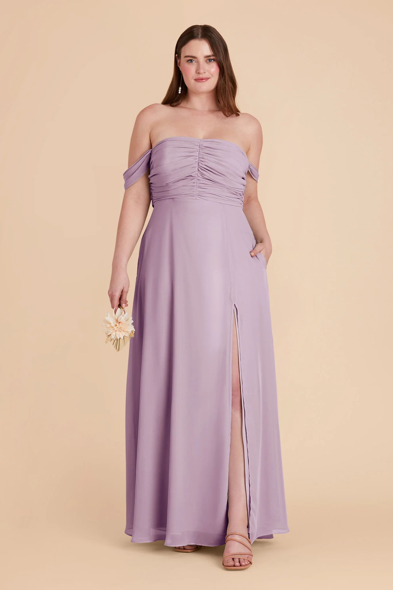Cara Chiffon Dress - Lavender - Image 10