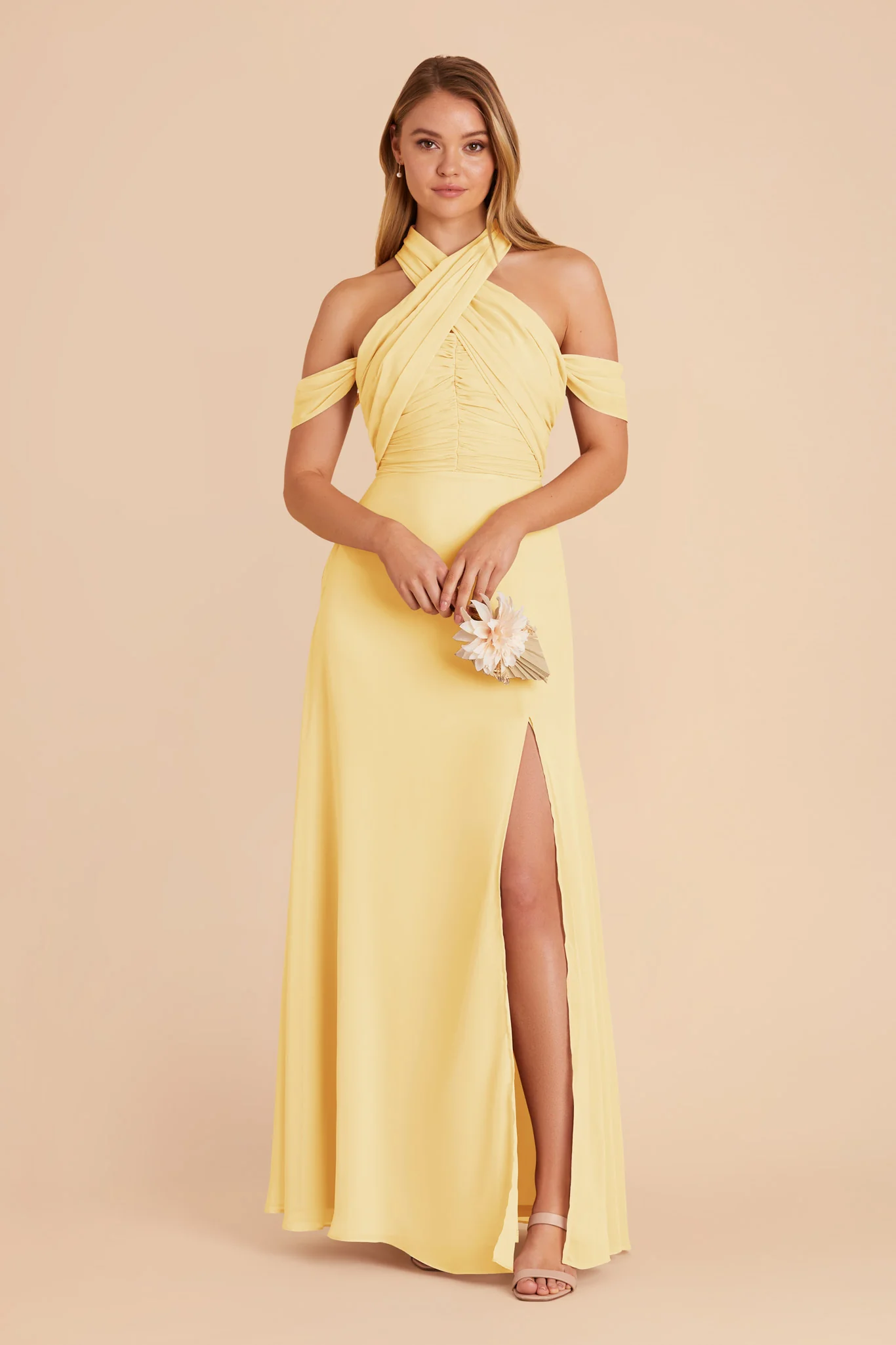 Cara Chiffon Dress - Lemon Sorbet - Image 4