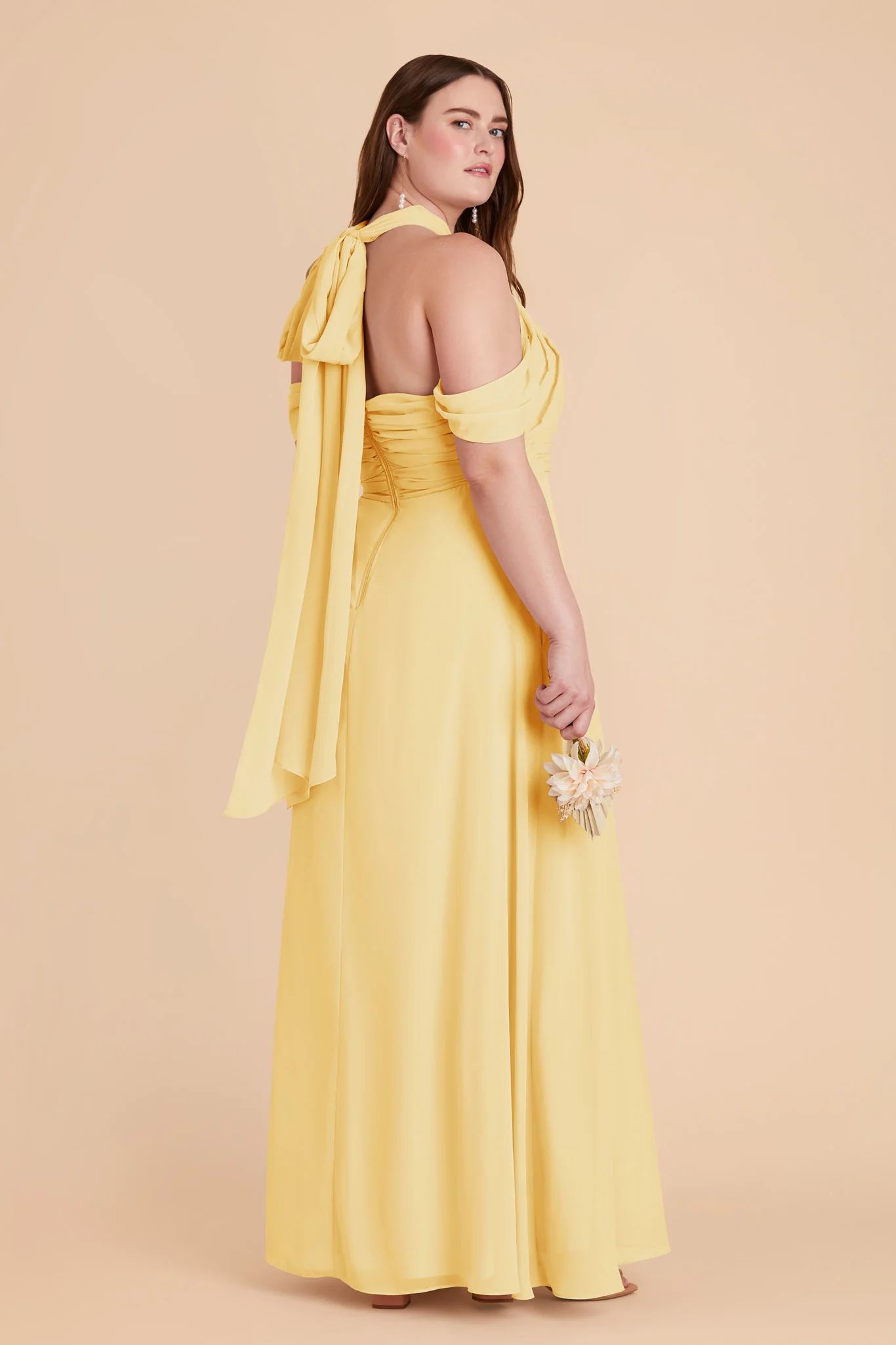 Cara Chiffon Dress - Lemon Sorbet - Image 9