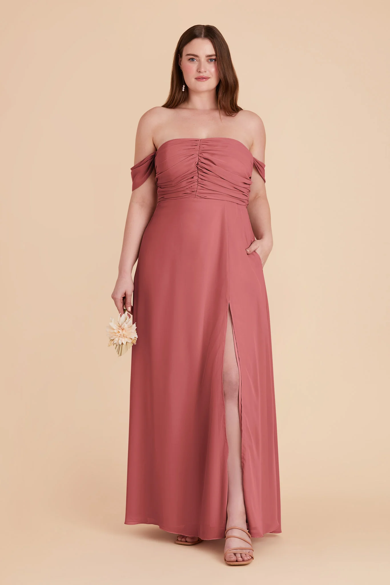 Cara Chiffon Dress - Mulberry - Image 11