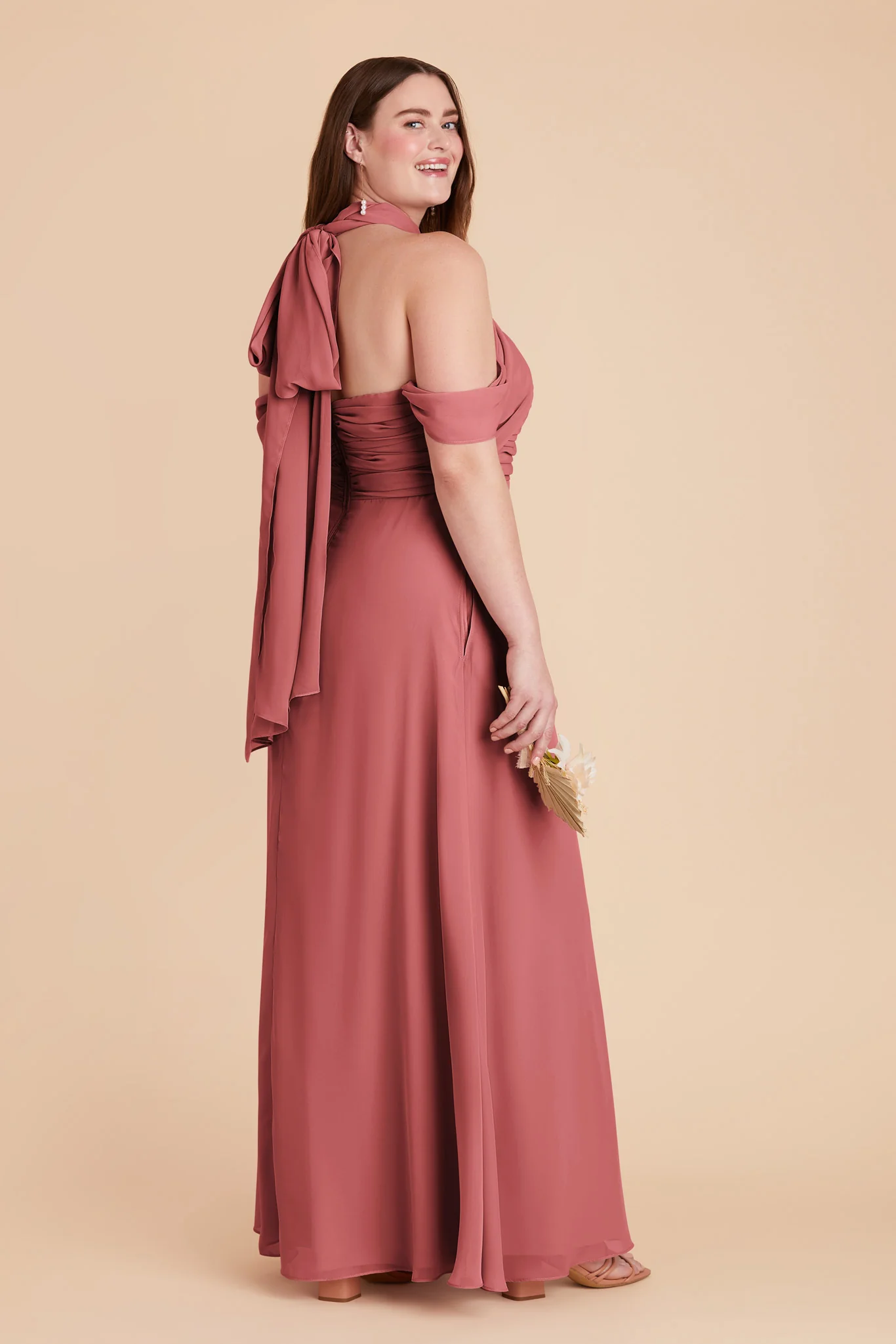 Cara Chiffon Dress - Mulberry - Image 12