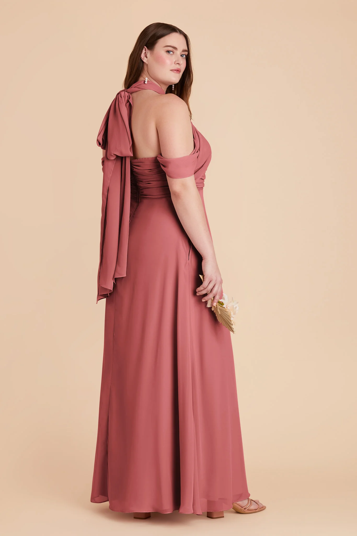 Cara Chiffon Dress - Mulberry - Image 13