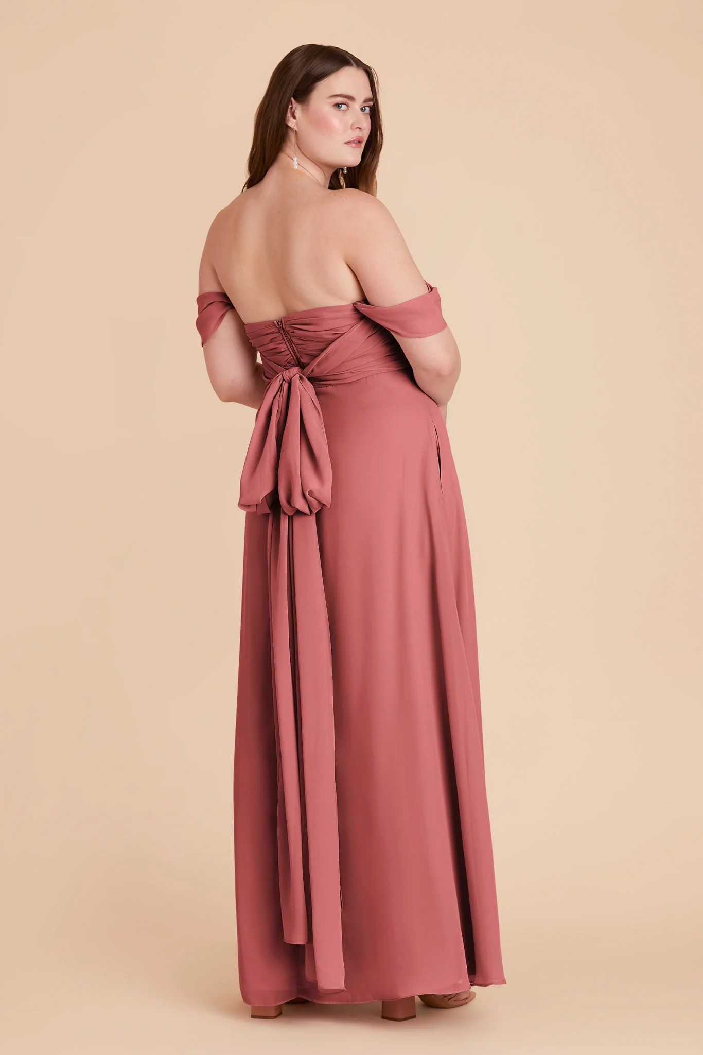 Cara Chiffon Dress - Mulberry - Image 14