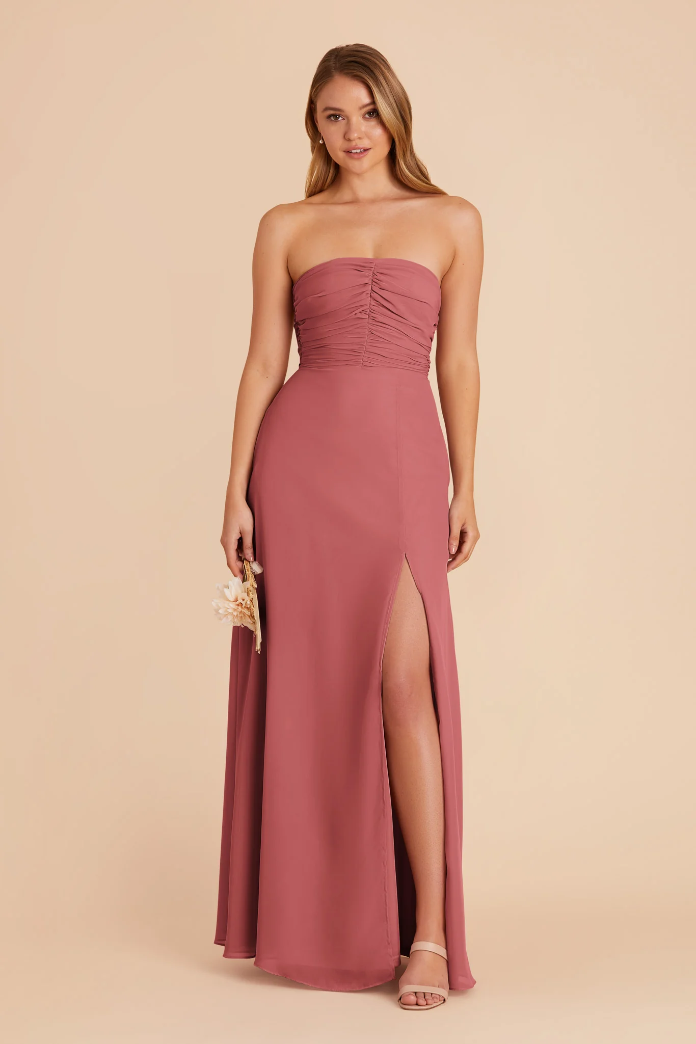Cara Chiffon Dress - Mulberry - Image 3