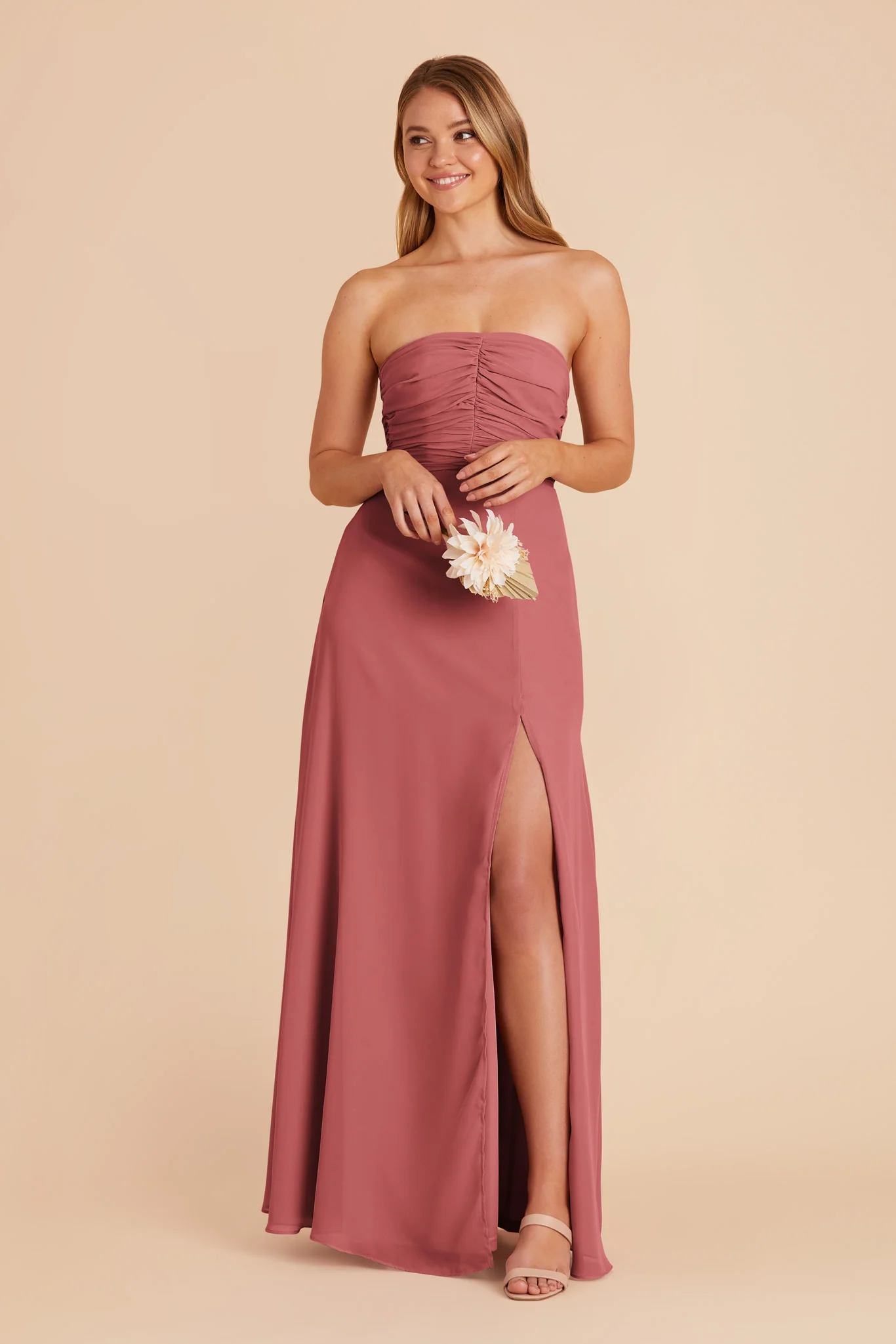 Cara Chiffon Dress - Mulberry - Image 4