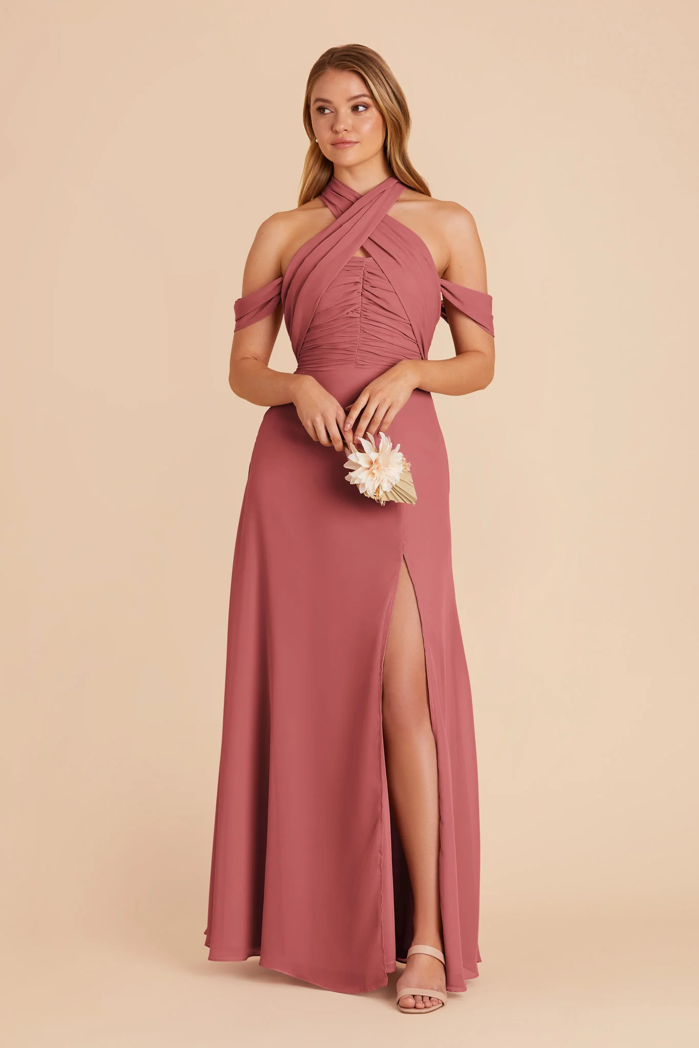 Cara Chiffon Dress - Mulberry - Image 6