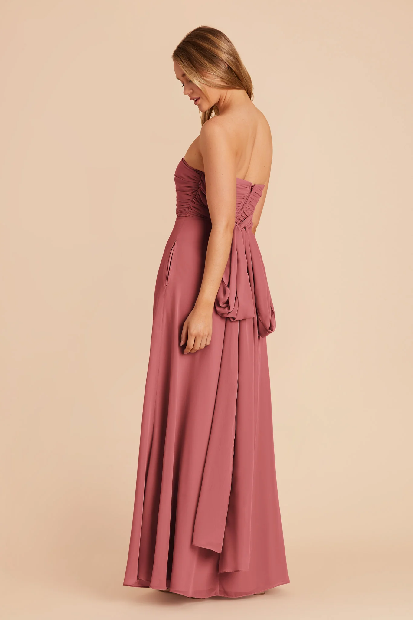 Cara Chiffon Dress - Mulberry - Image 8