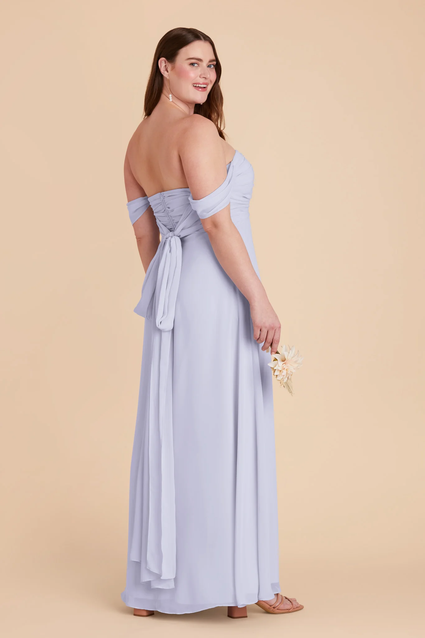 Cara Chiffon Dress - Periwinkle Blue - Image 14