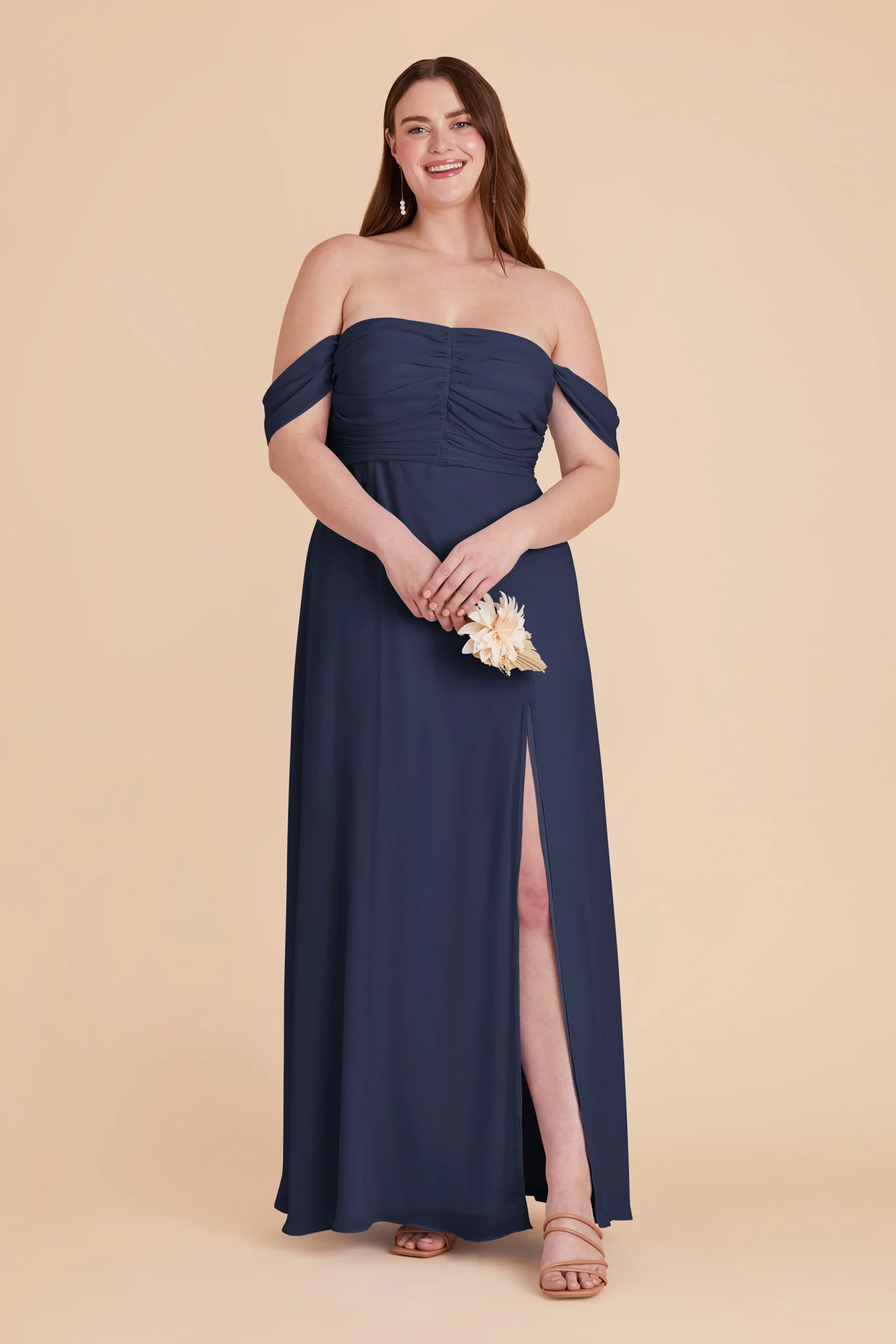 Cara Chiffon Dress - Slate Blue - Image 10