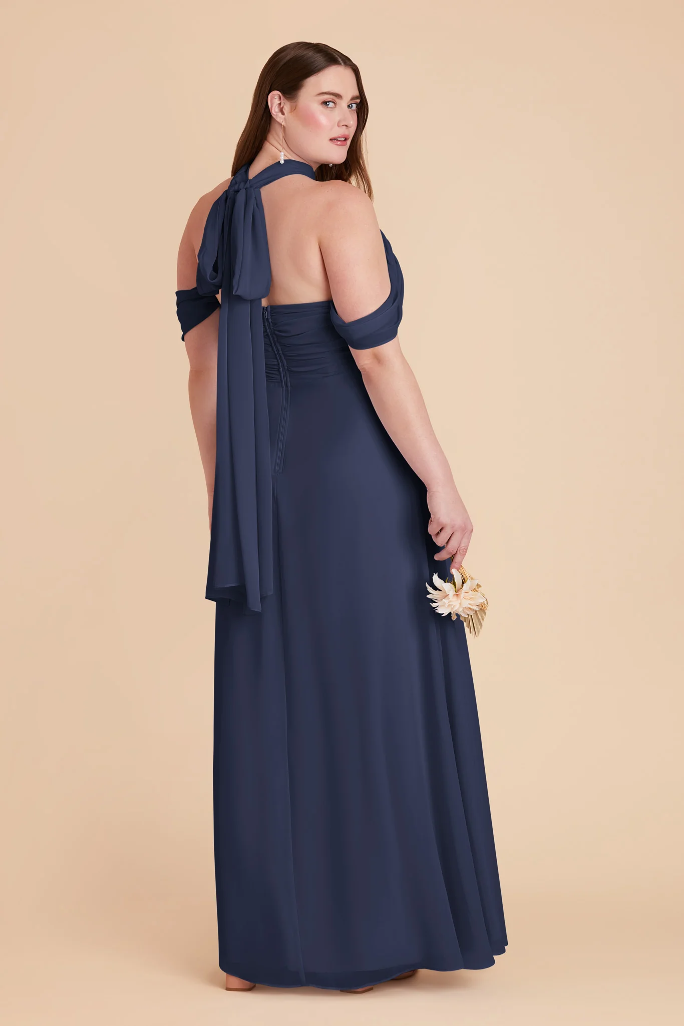 Cara Chiffon Dress - Slate Blue - Image 13