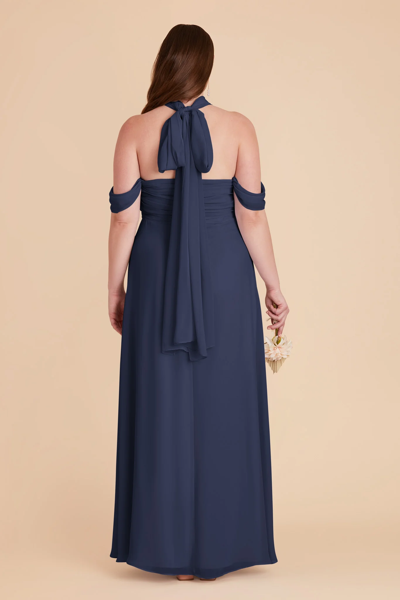 Cara Chiffon Dress - Slate Blue - Image 15
