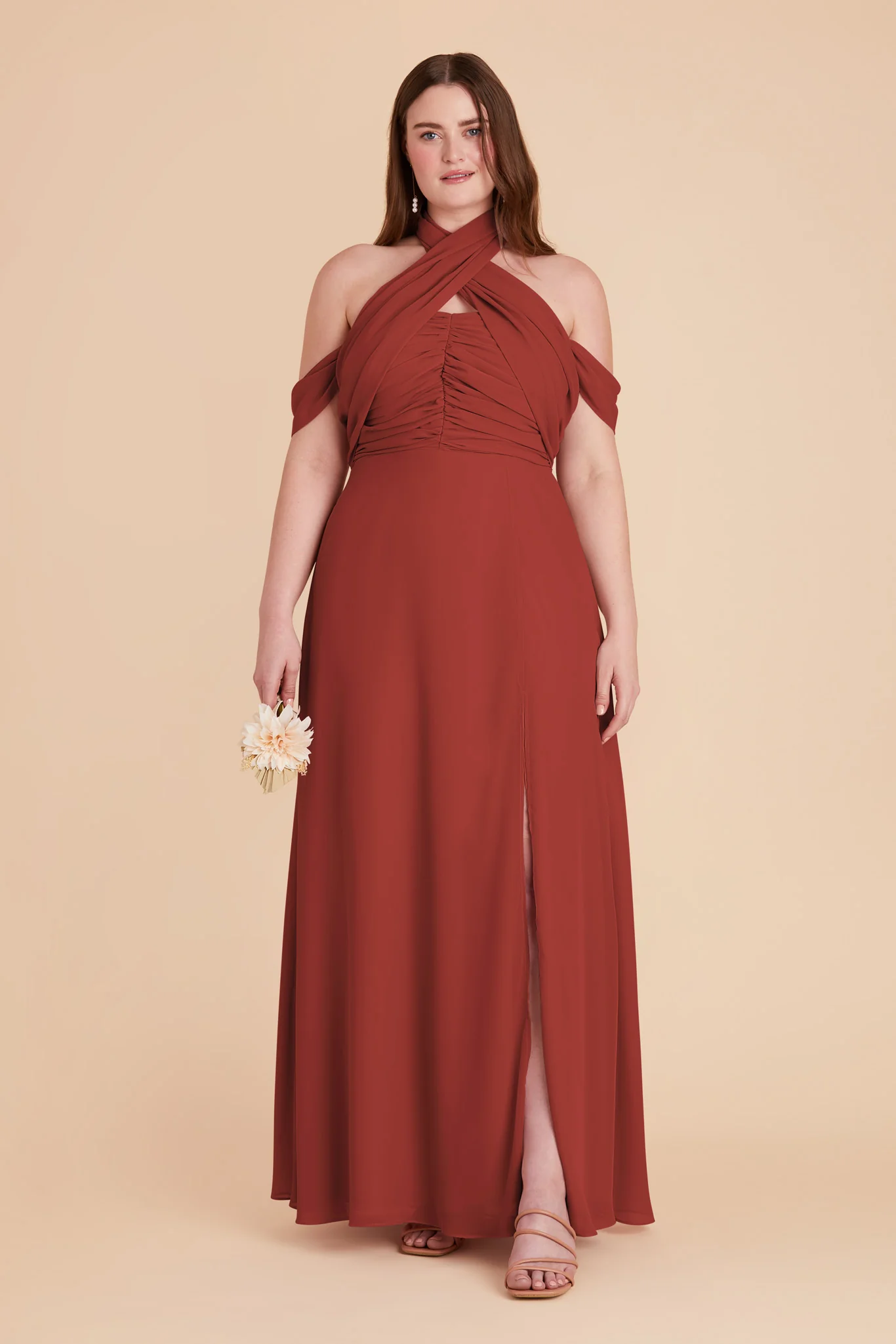 Cara Chiffon Dress - Spice - Image 10