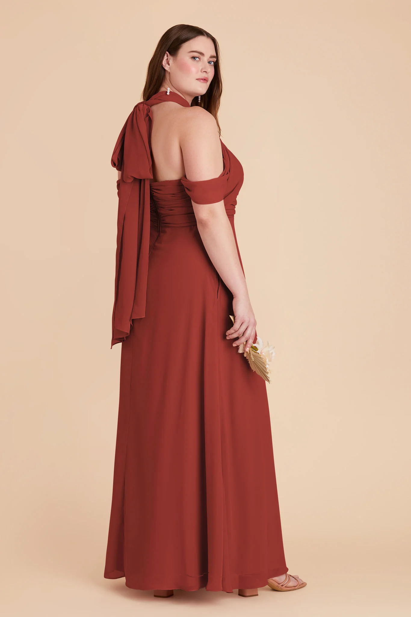 Cara Chiffon Dress - Spice - Image 13