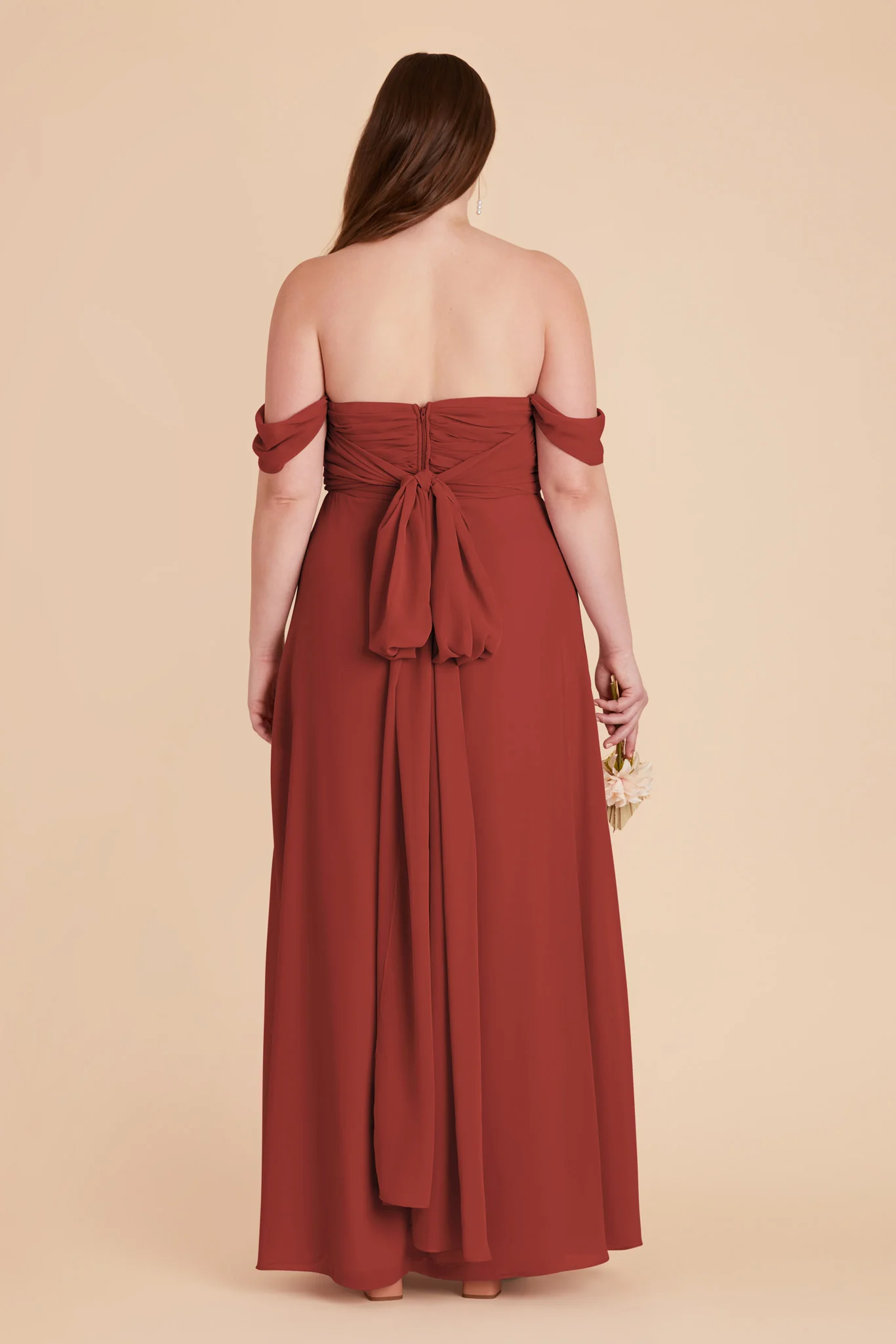 Cara Chiffon Dress - Spice - Image 15