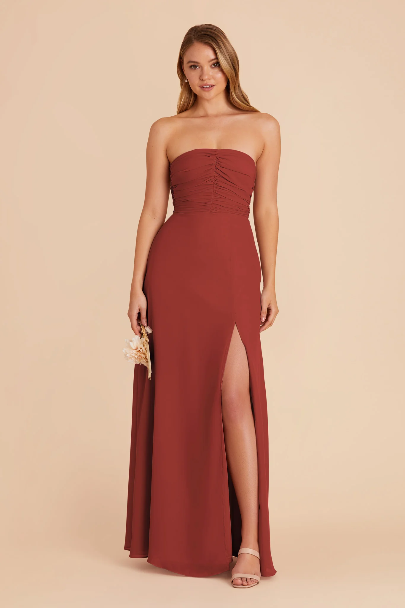 Cara Chiffon Dress - Spice - Image 3