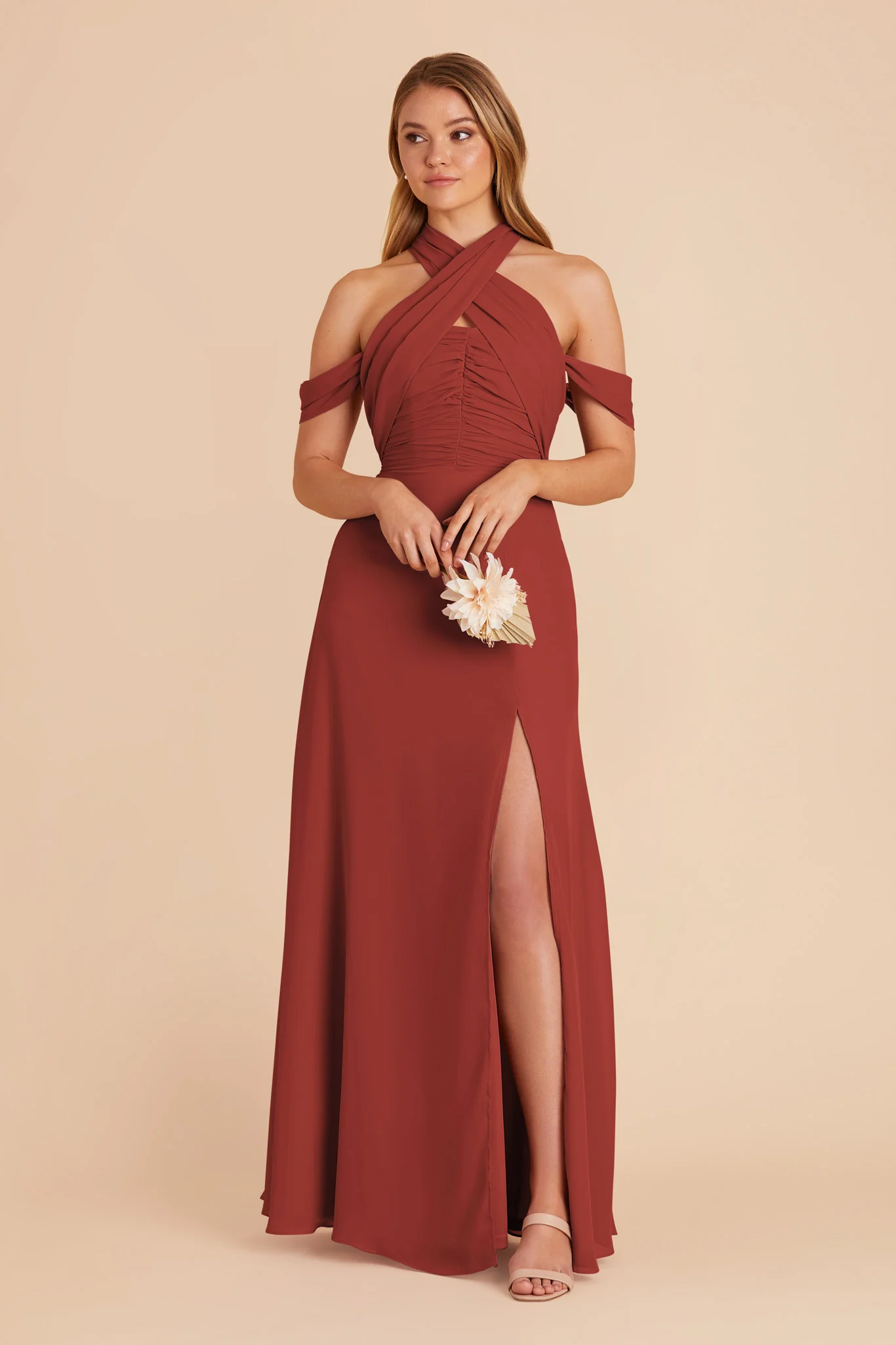 Cara Chiffon Dress - Spice - Image 6
