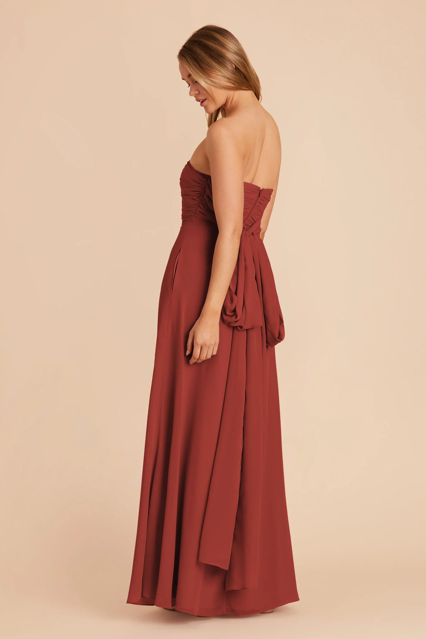 Cara Chiffon Dress - Spice - Image 8