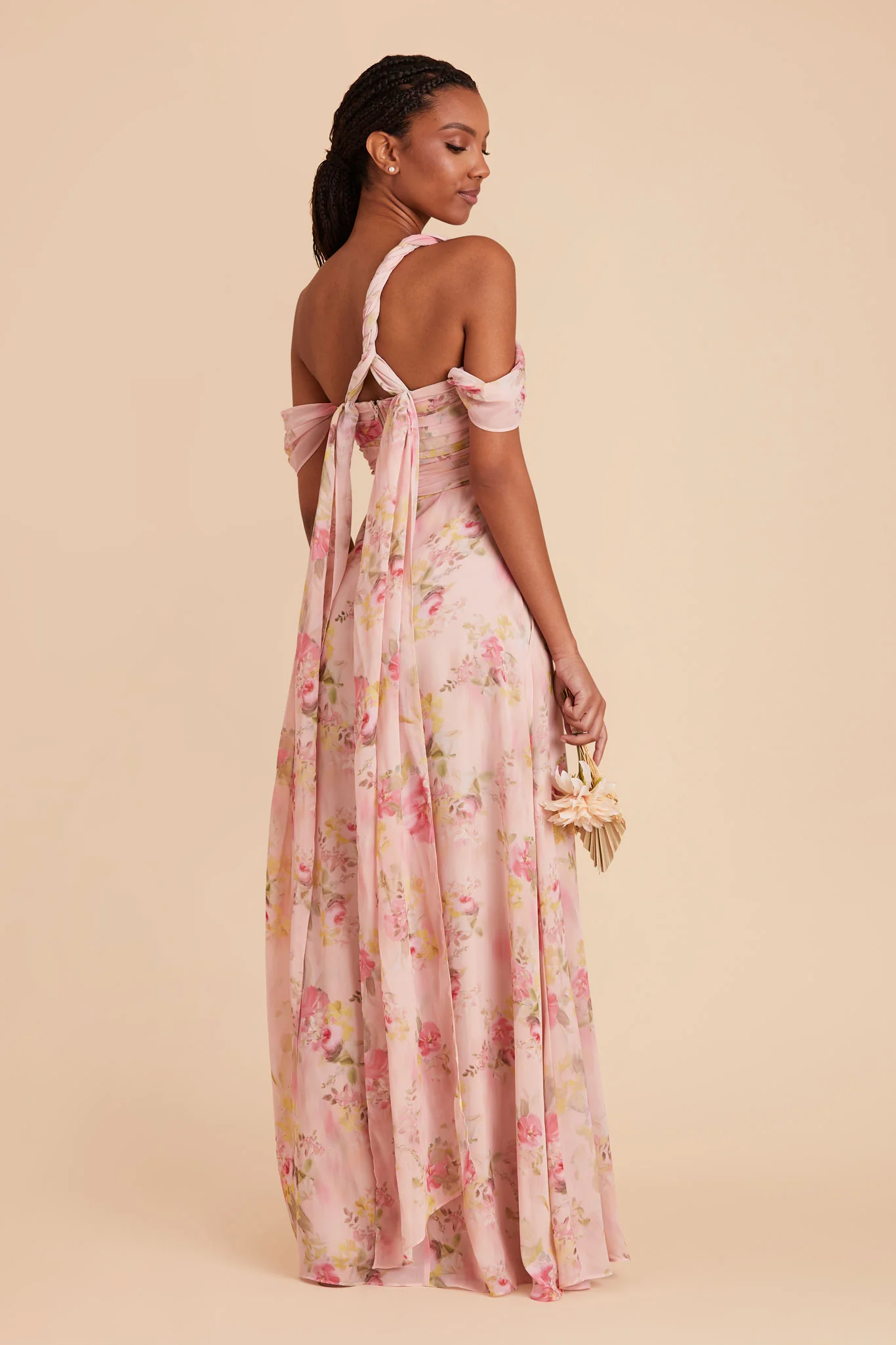 Cara Chiffon Dress - Vintage Pink Floral - Image 6