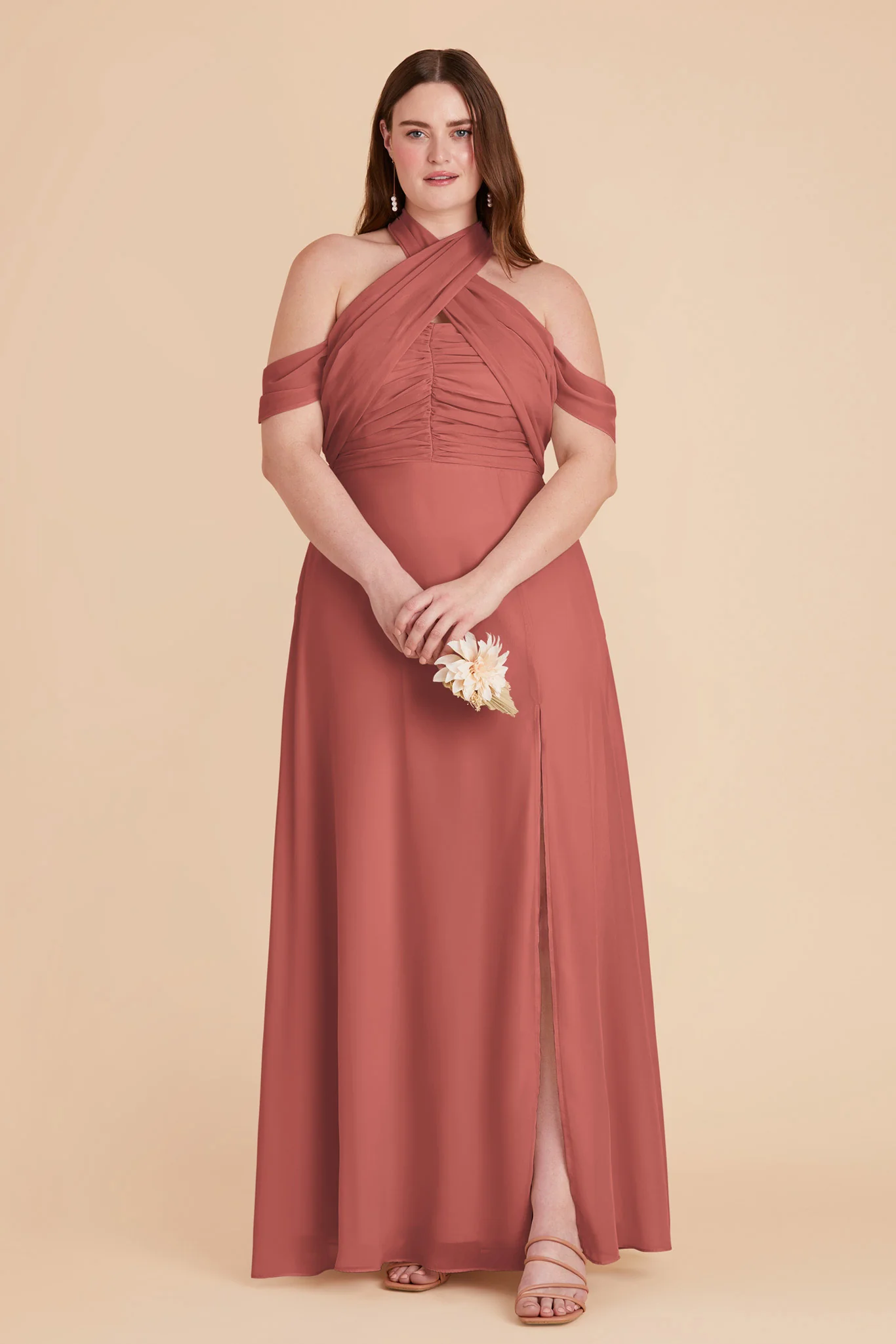 Cara Chiffon Dress - Wild Rose - Image 10