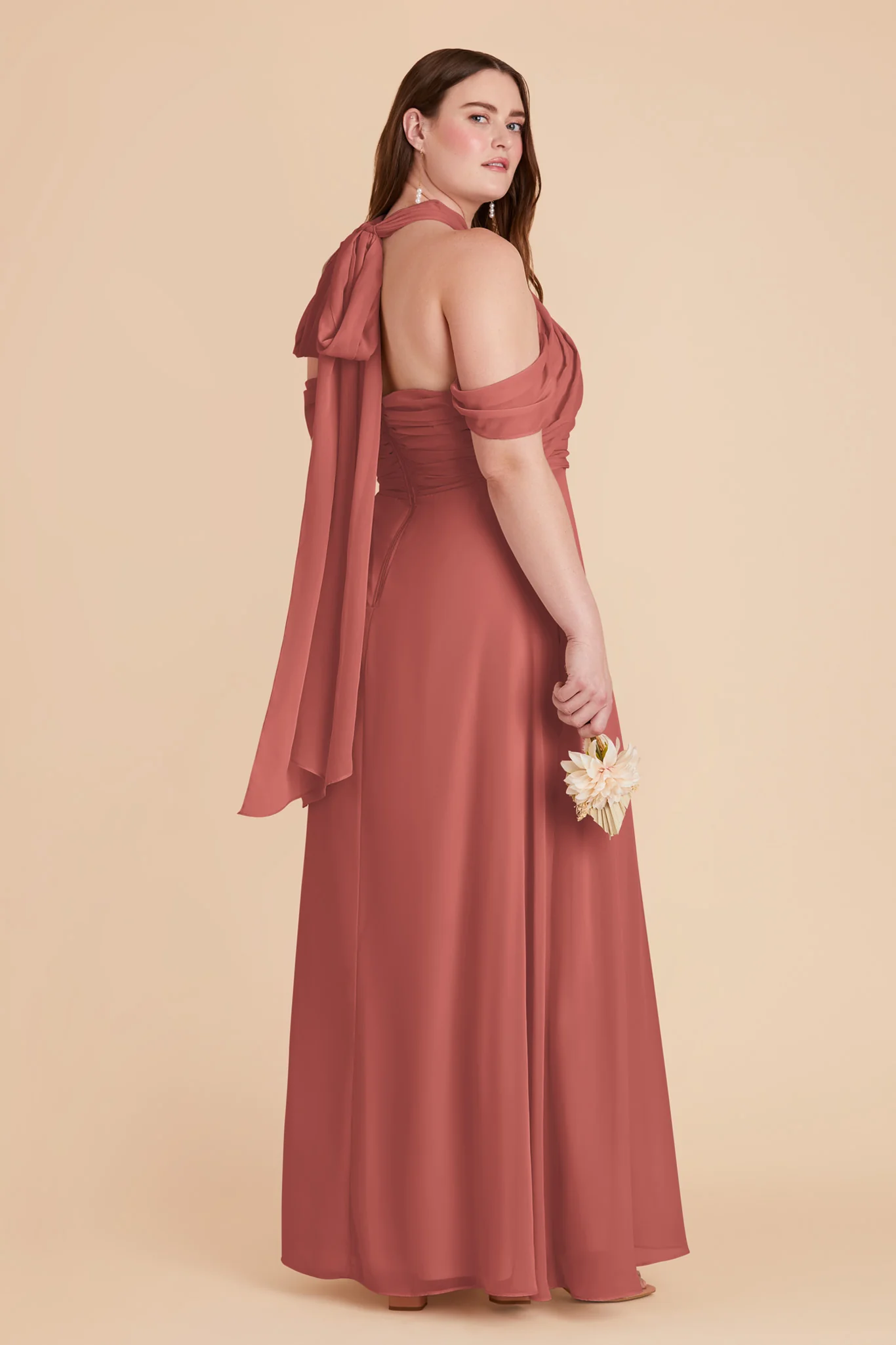 Cara Chiffon Dress - Wild Rose - Image 11