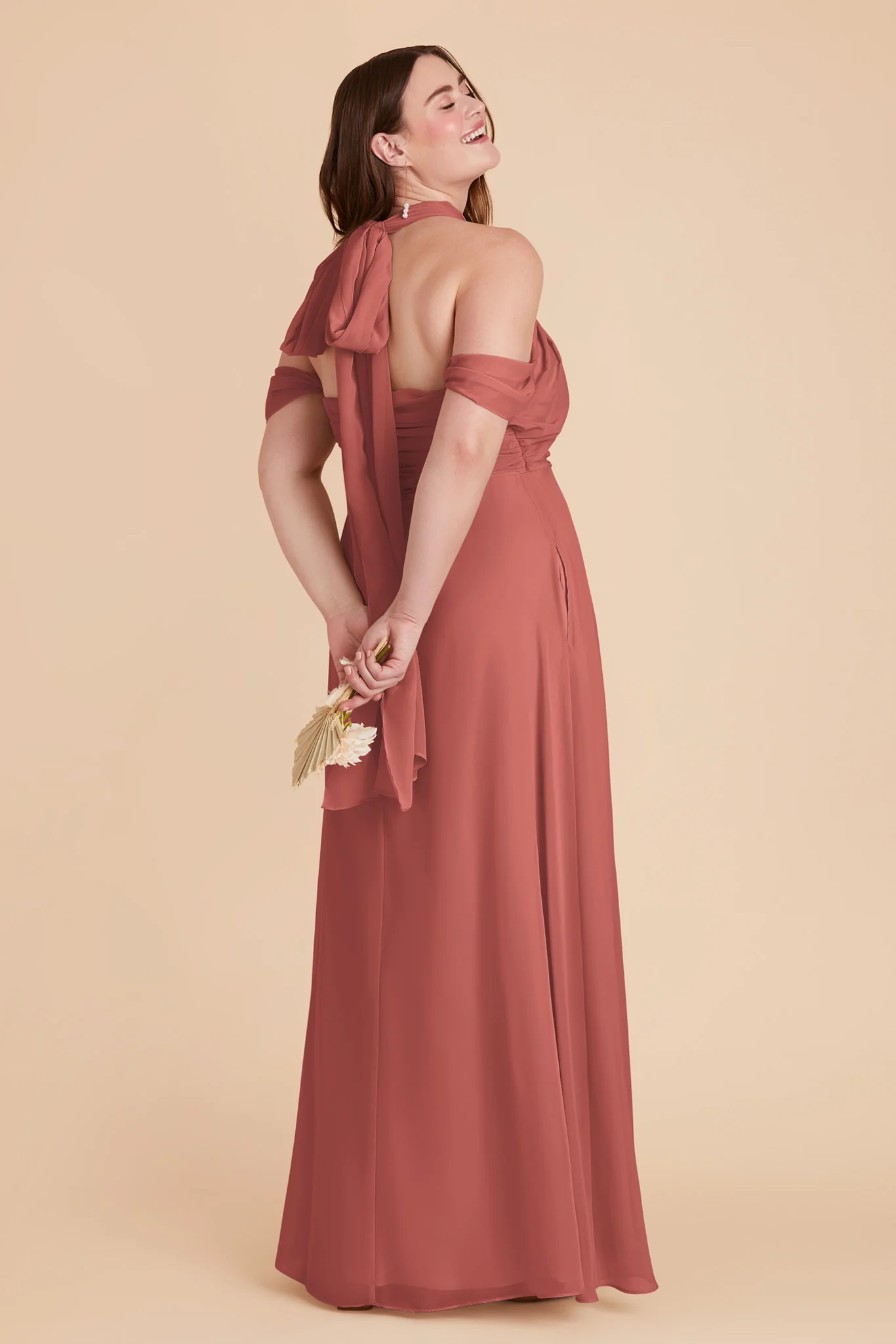 Cara Chiffon Dress - Wild Rose - Image 12
