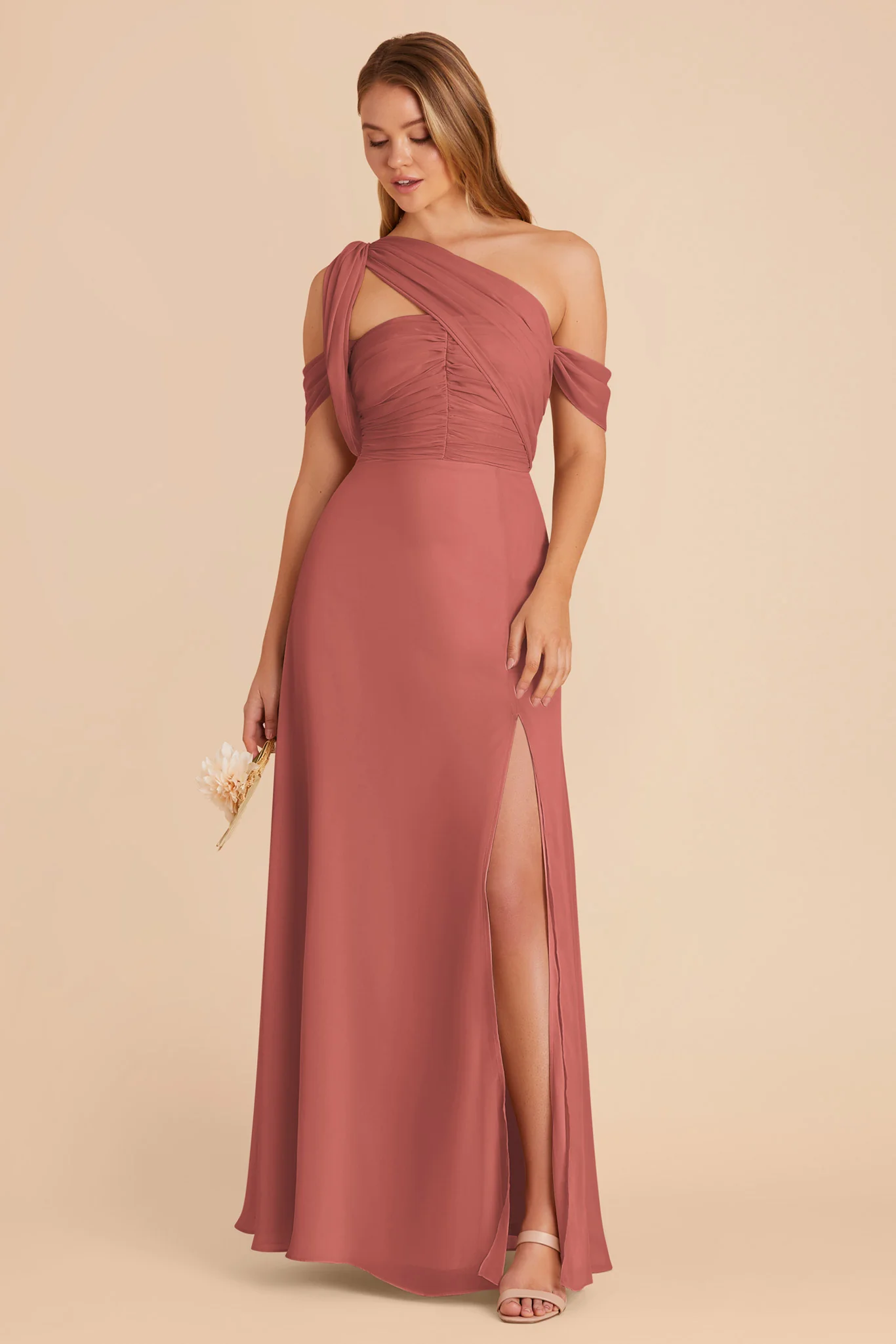 Cara Chiffon Dress - Wild Rose - Image 4