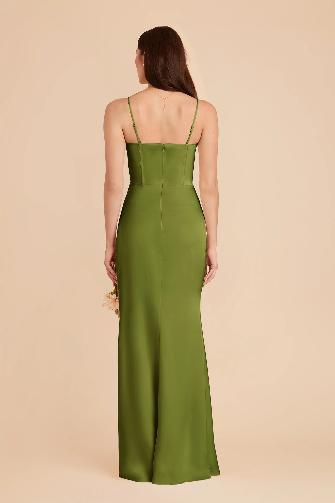 Carrie Matte Satin Dress - Cactus - Image 3