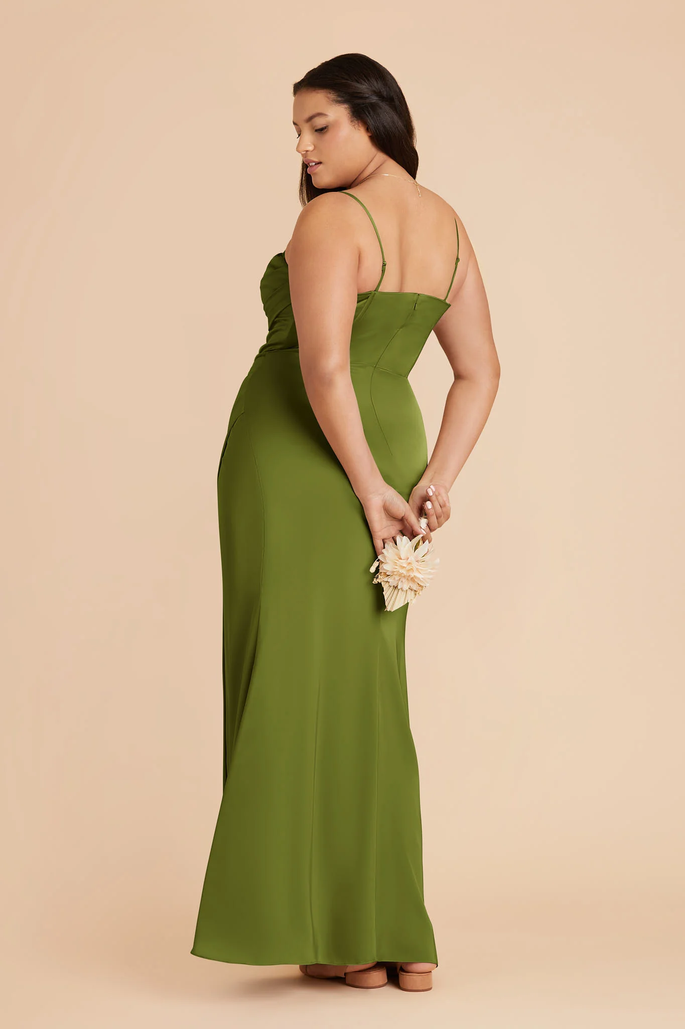 Carrie Matte Satin Dress - Cactus - Image 4