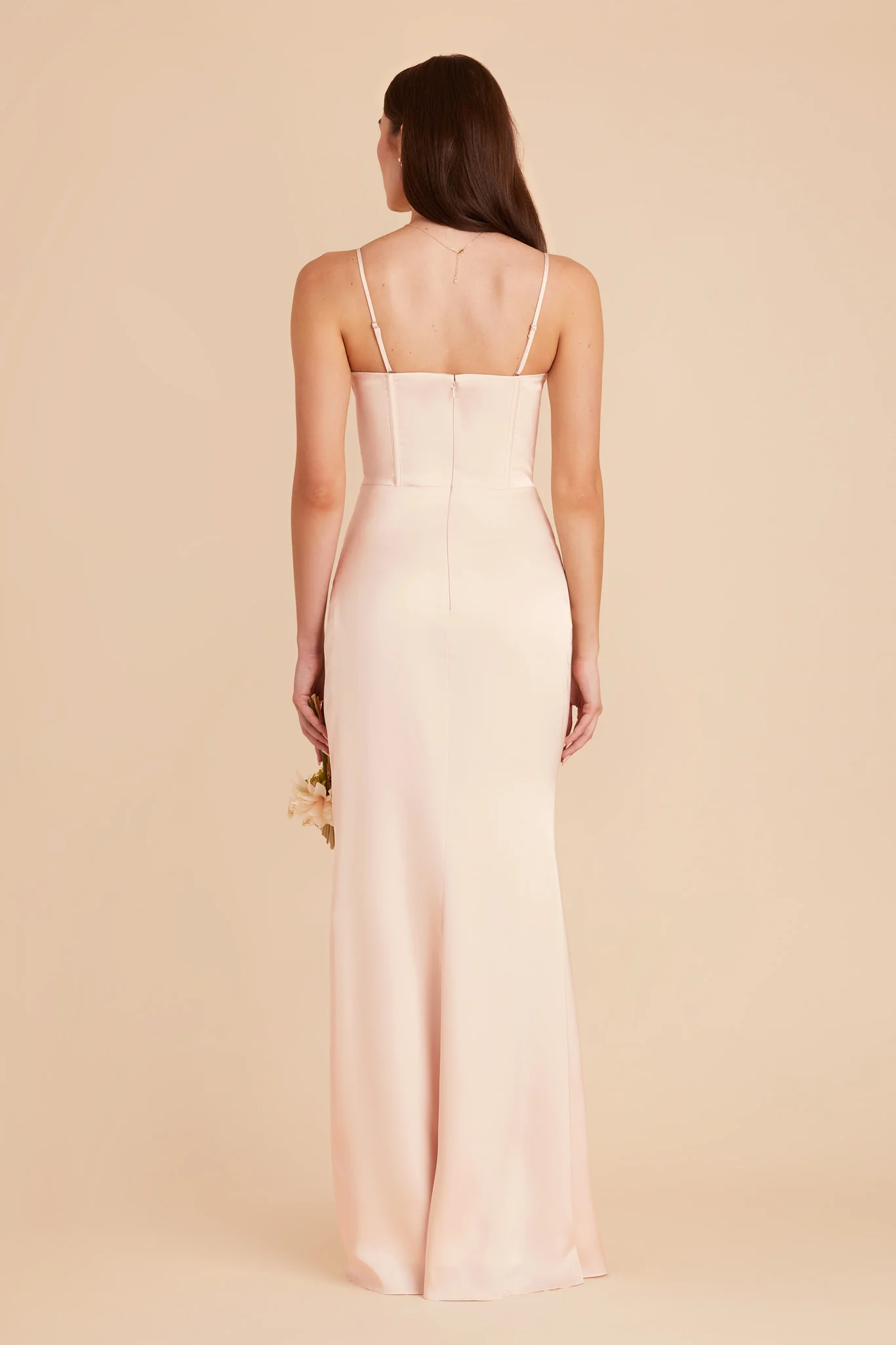 Carrie Matte Satin Dress - Champagne - Image 7