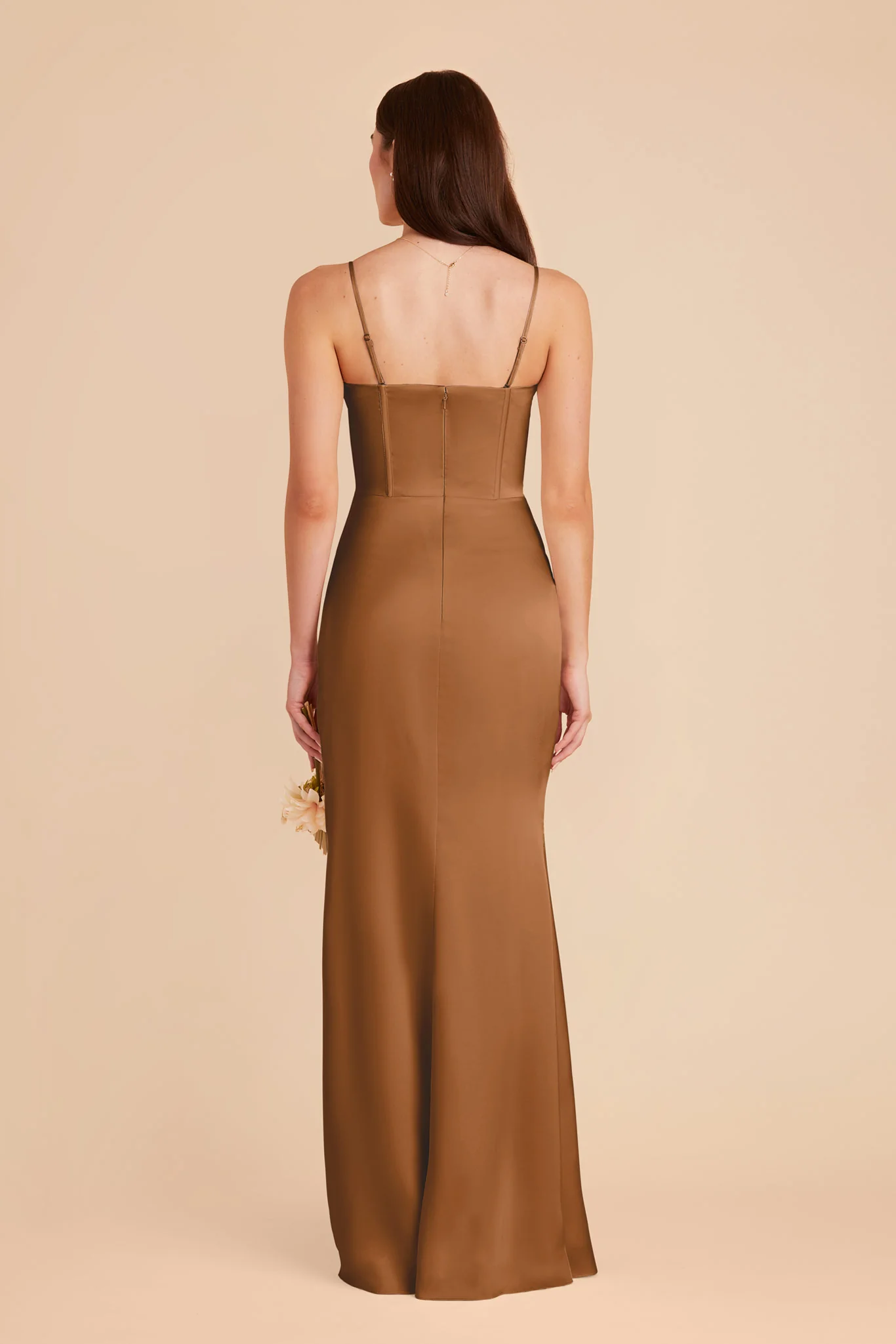 Carrie Matte Satin Dress - Copper - Image 6