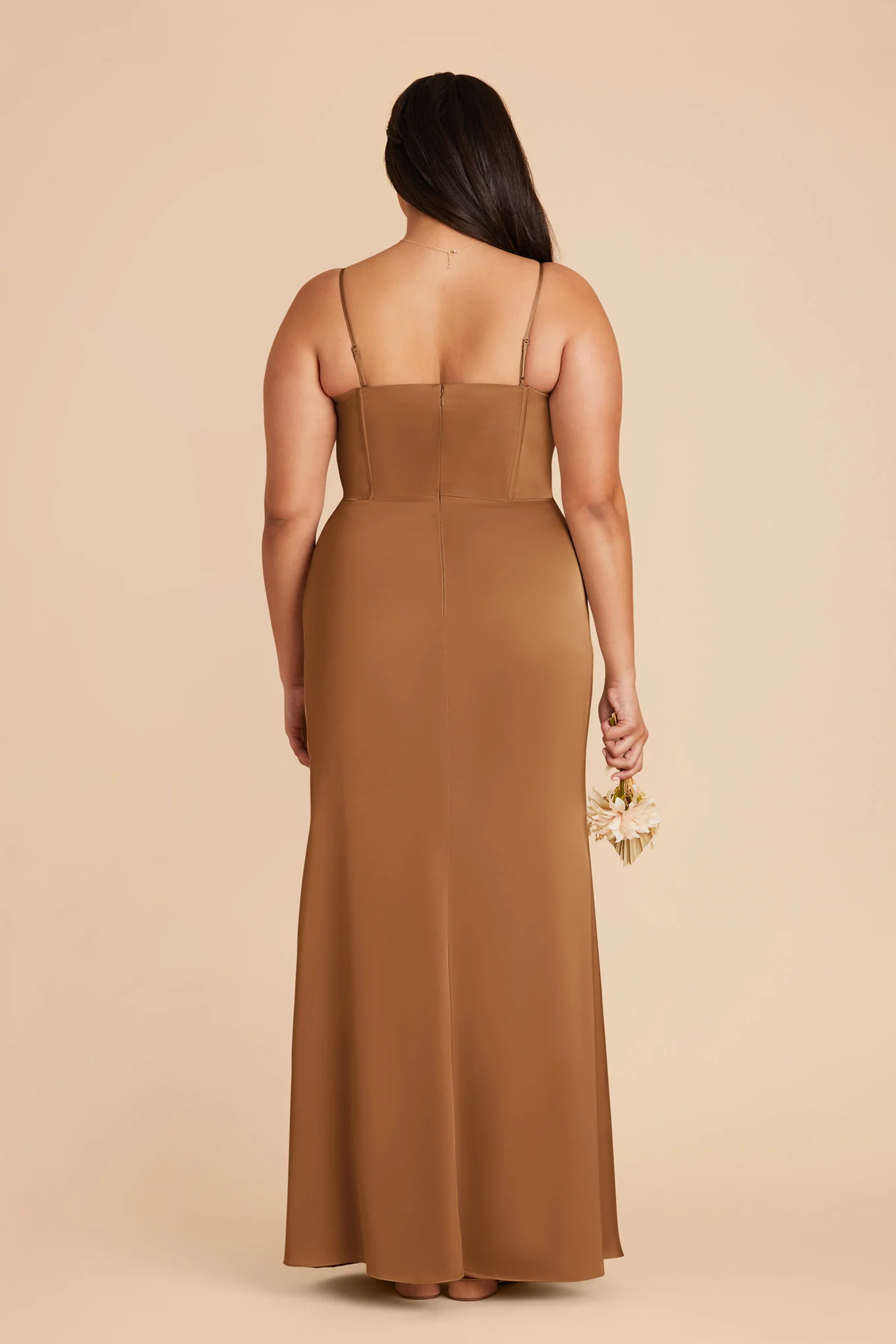 Carrie Matte Satin Dress - Copper - Image 9