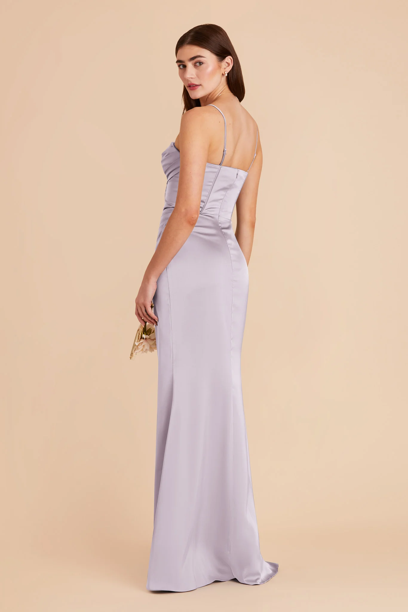 Carrie Matte Satin Dress - Dusty Lilac - Image 6