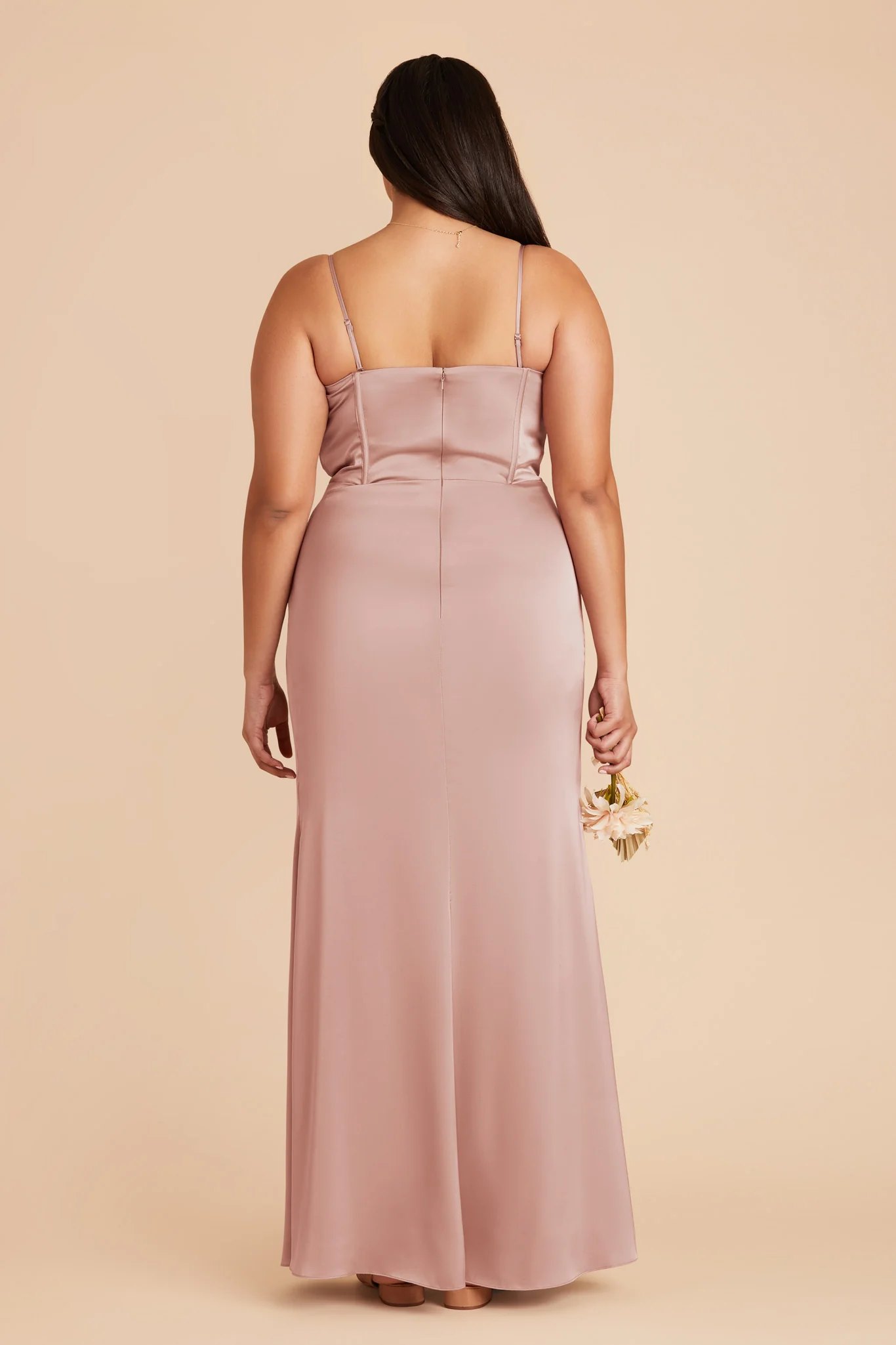 Carrie Matte Satin Dress - English Rose - Image 13