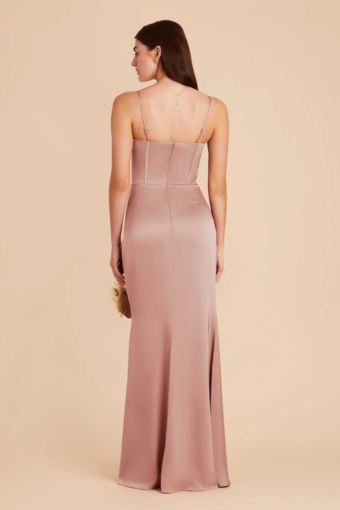 Carrie Matte Satin Dress - English Rose - Image 7