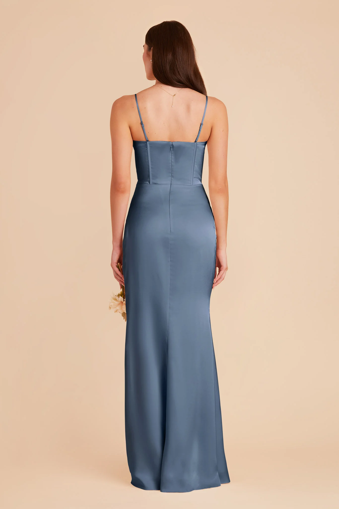 Carrie Matte Satin Dress - French Blue - Image 7