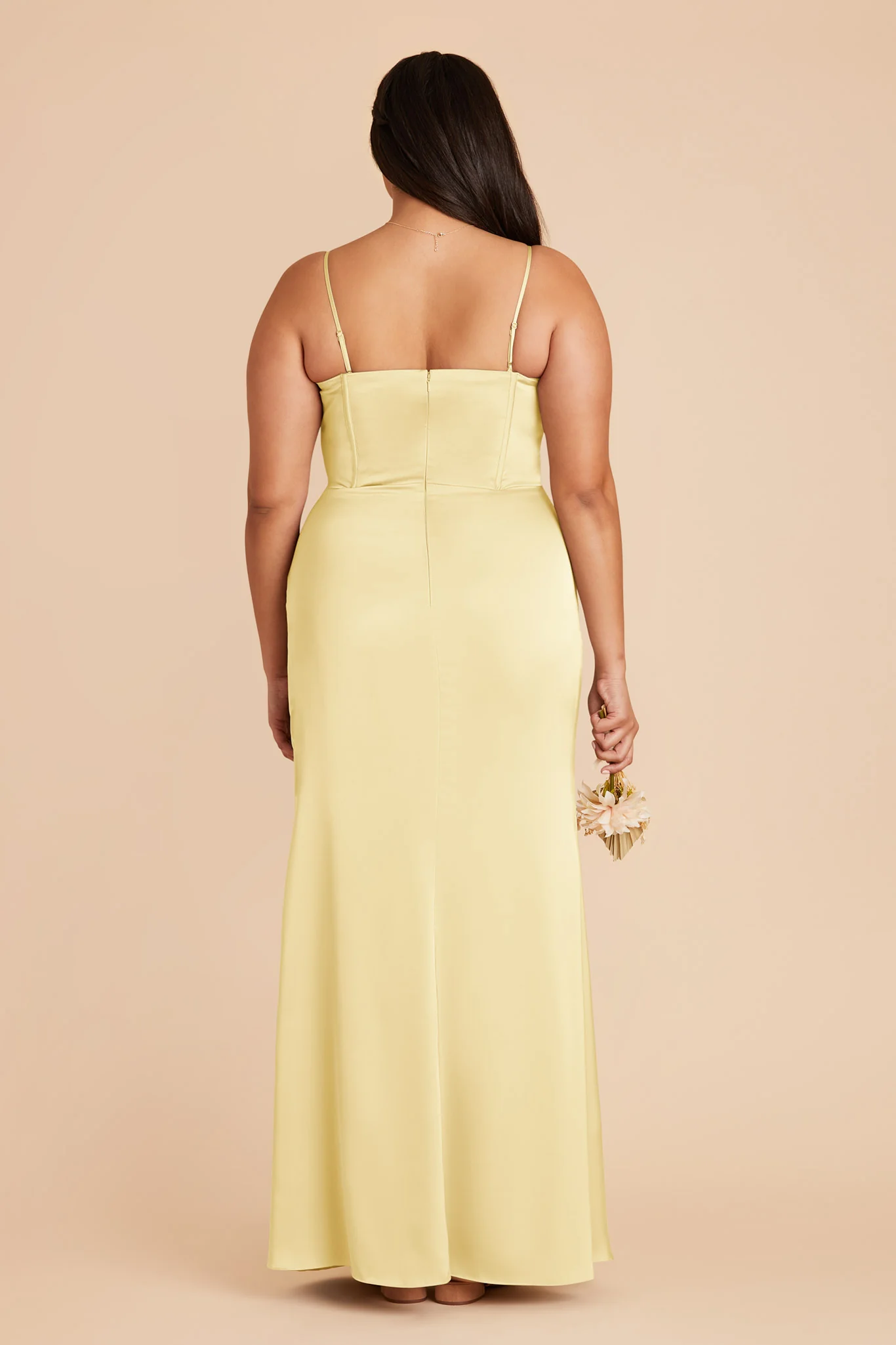 Carrie Matte Satin Dress - Lemon Sorbet - Image 10