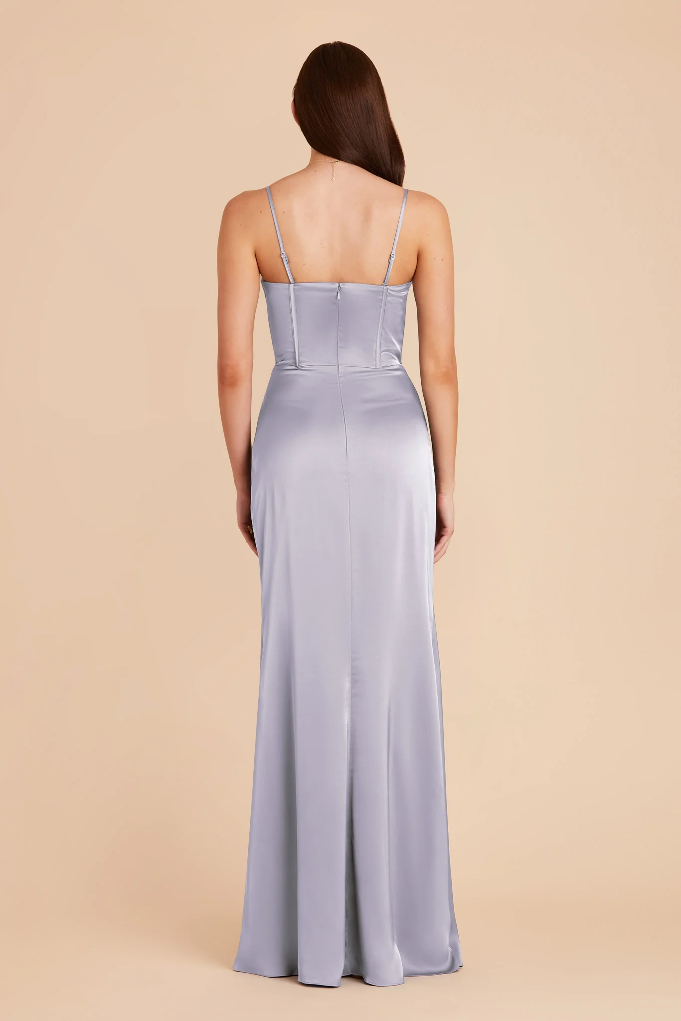 Carrie Matte Satin Dress - Periwinkle Blue - Image 7