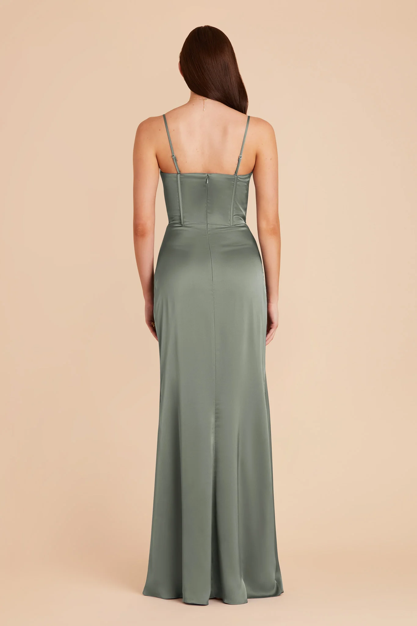 Carrie Matte Satin Dress - Sea Glass - Image 7
