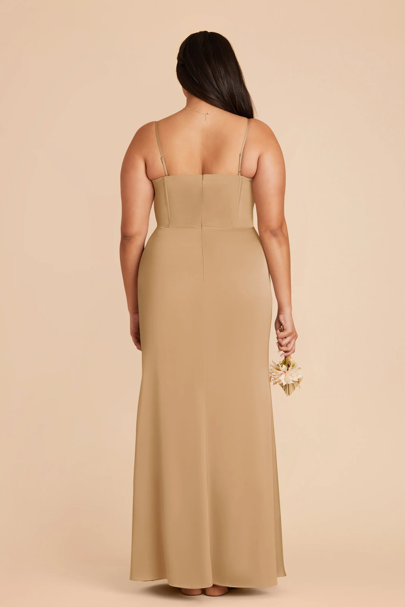 Carrie Matte Satin Dress - Yellow Gold - Image 9