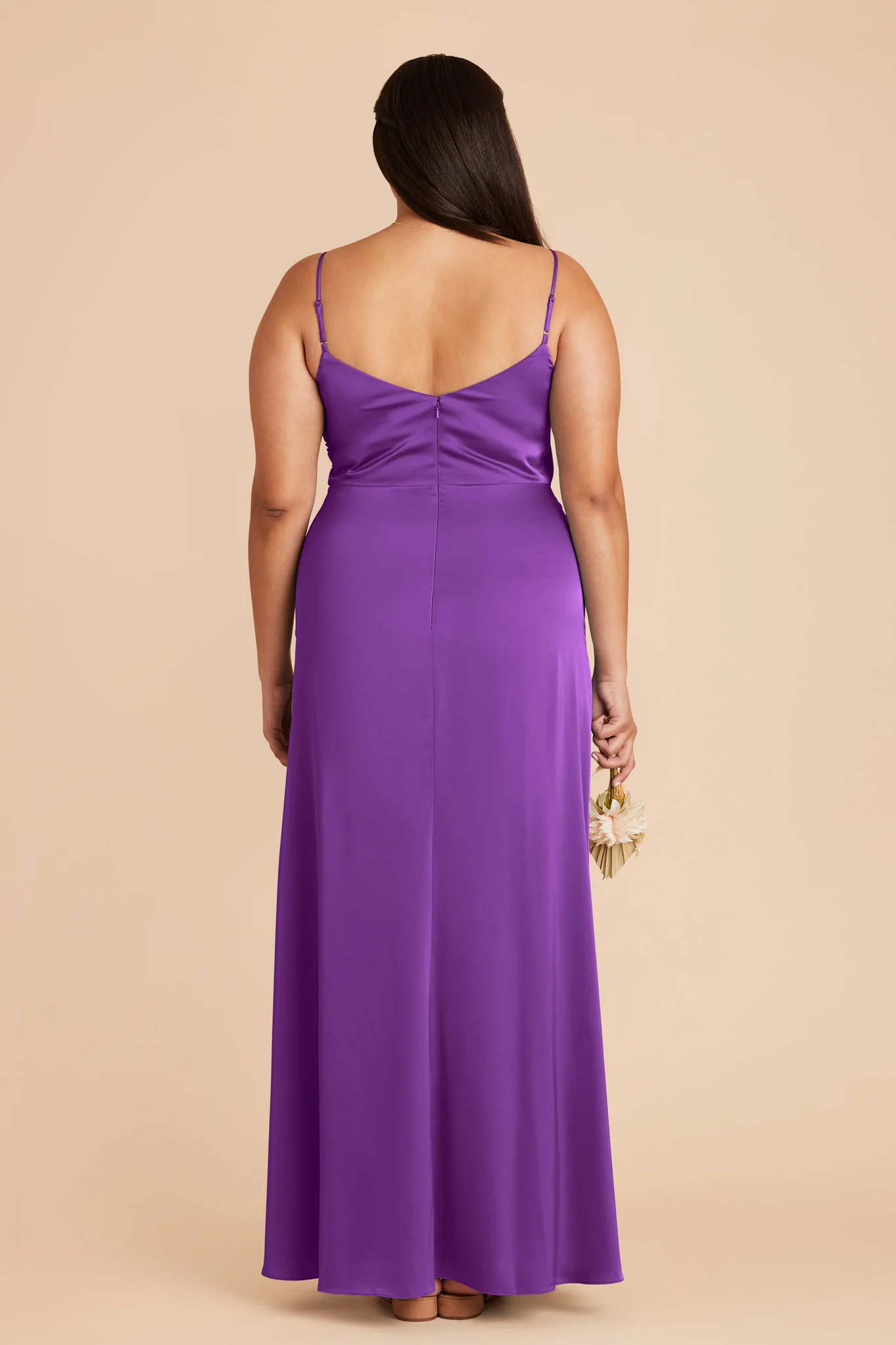 Catherine Matte Satin Dress - Amethyst - Image 8