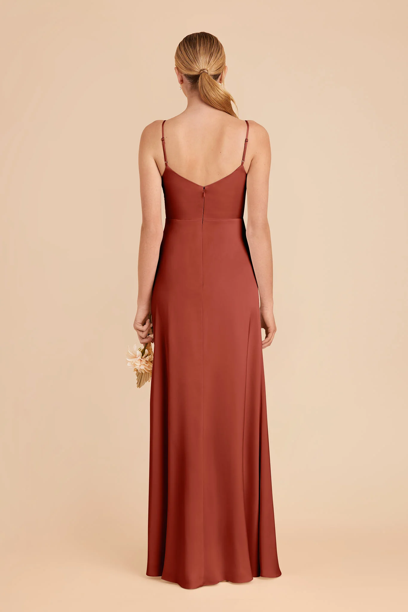 Catherine Matte Satin Dress - Auburn - Image 4