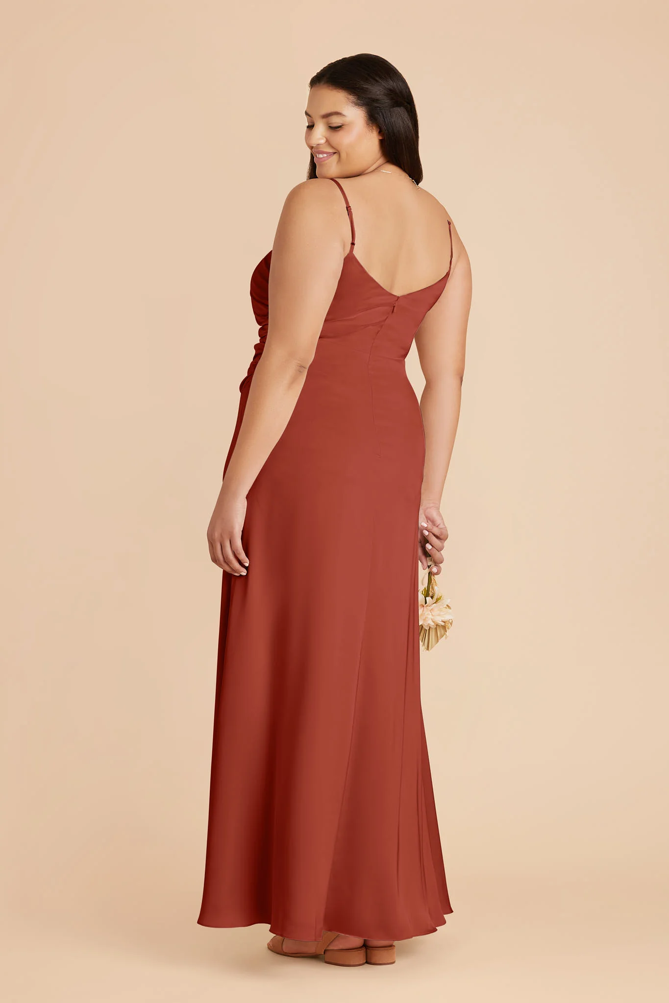 Catherine Matte Satin Dress - Auburn - Image 5