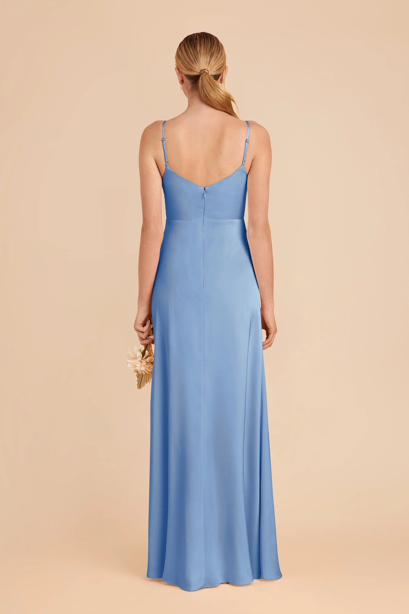 Catherine Matte Satin Dress - Bluebell - Image 4