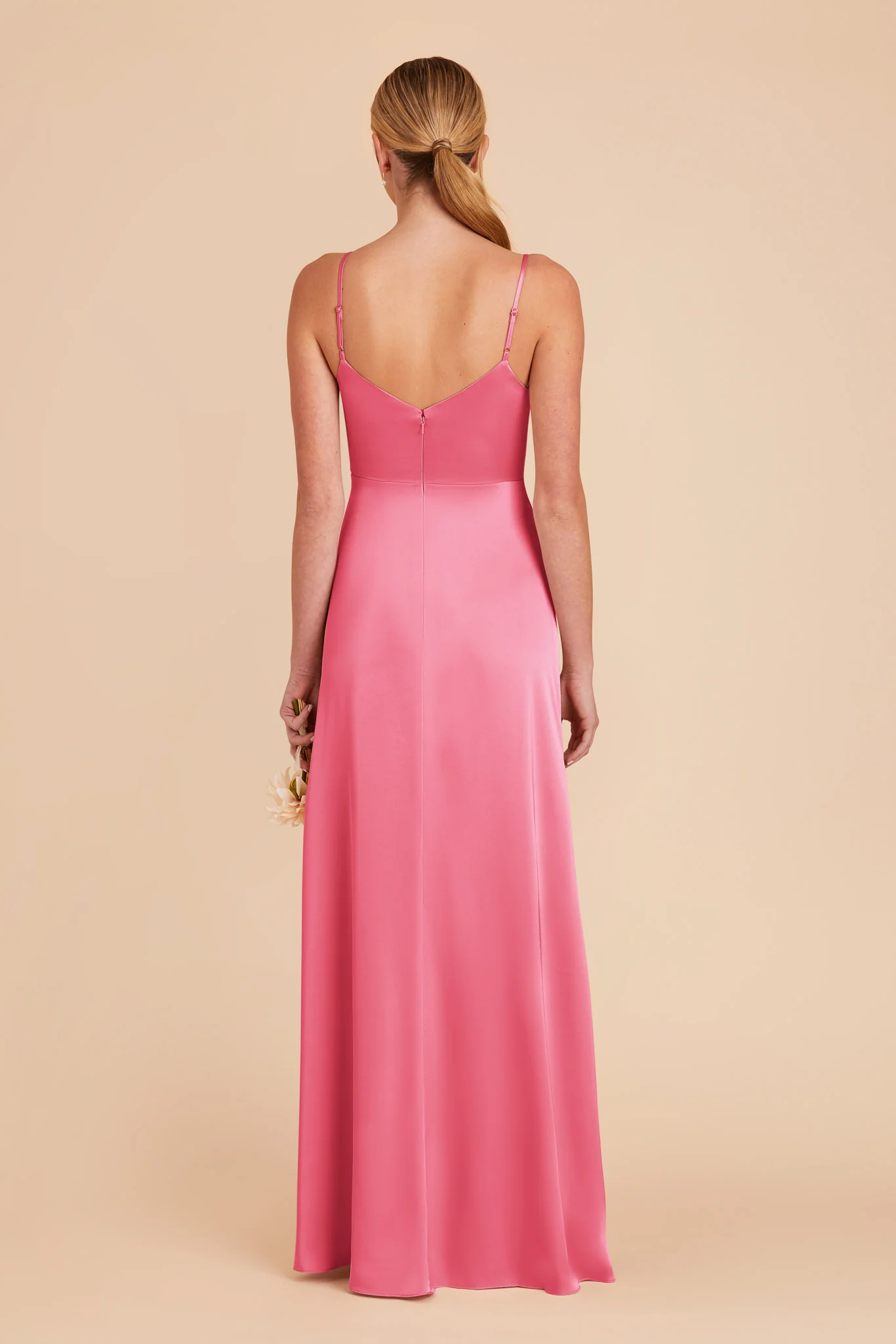 Catherine Matte Satin Dress - Bon Bon Pink - Image 5